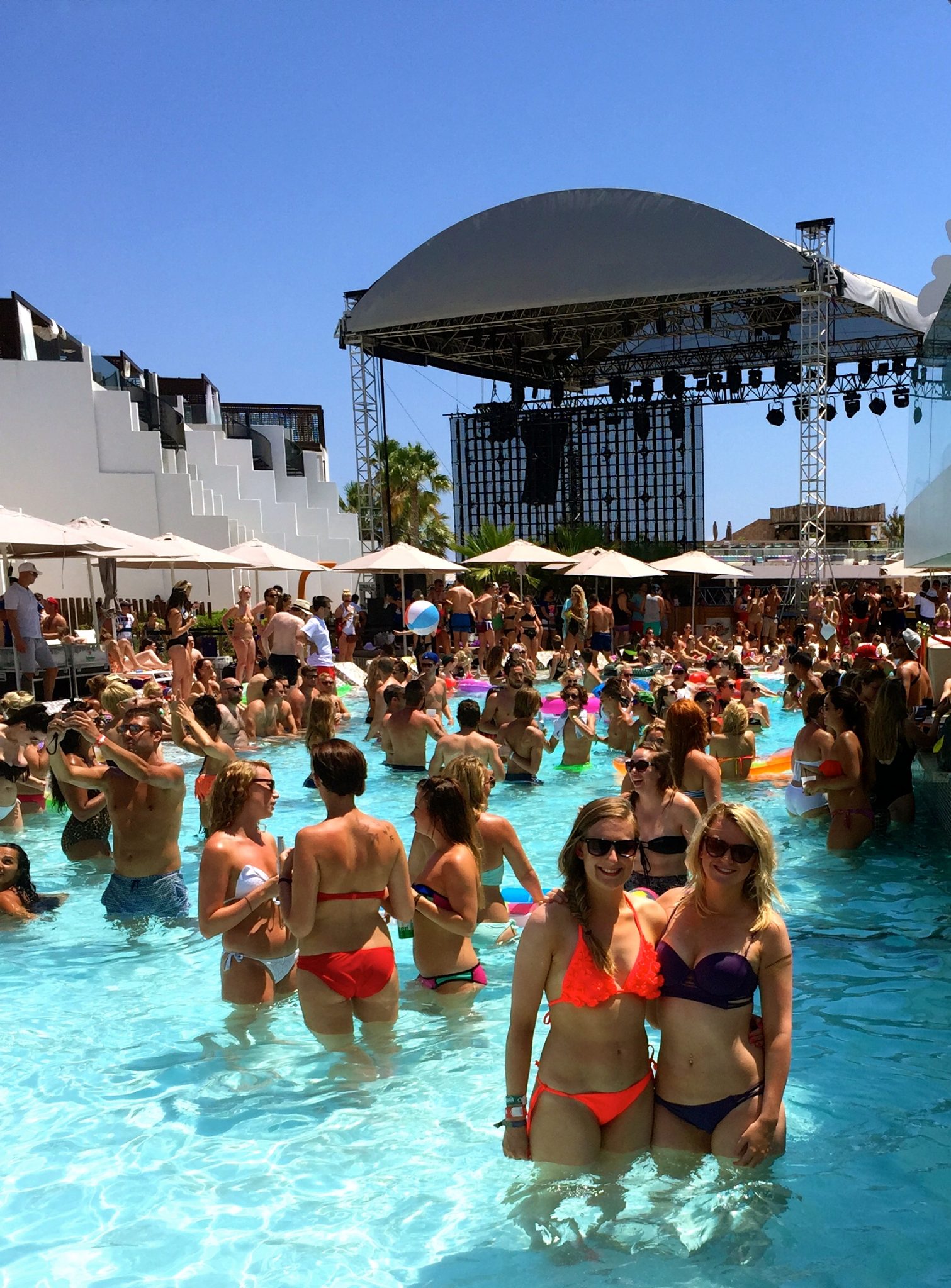 In the pool party at the Hard Rock Hotel Ibiza