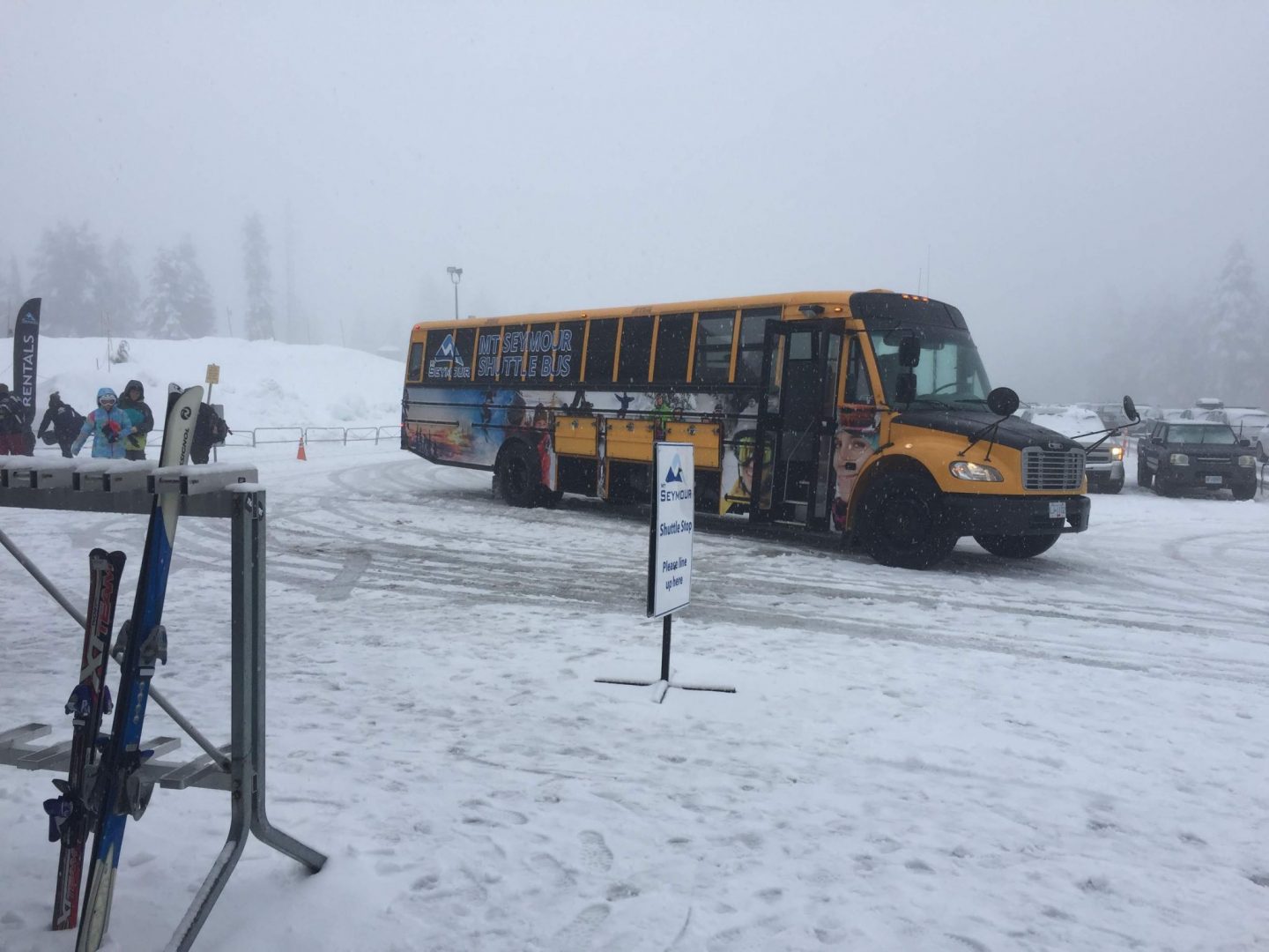 School bus up to Mount Seymour, Vancouver