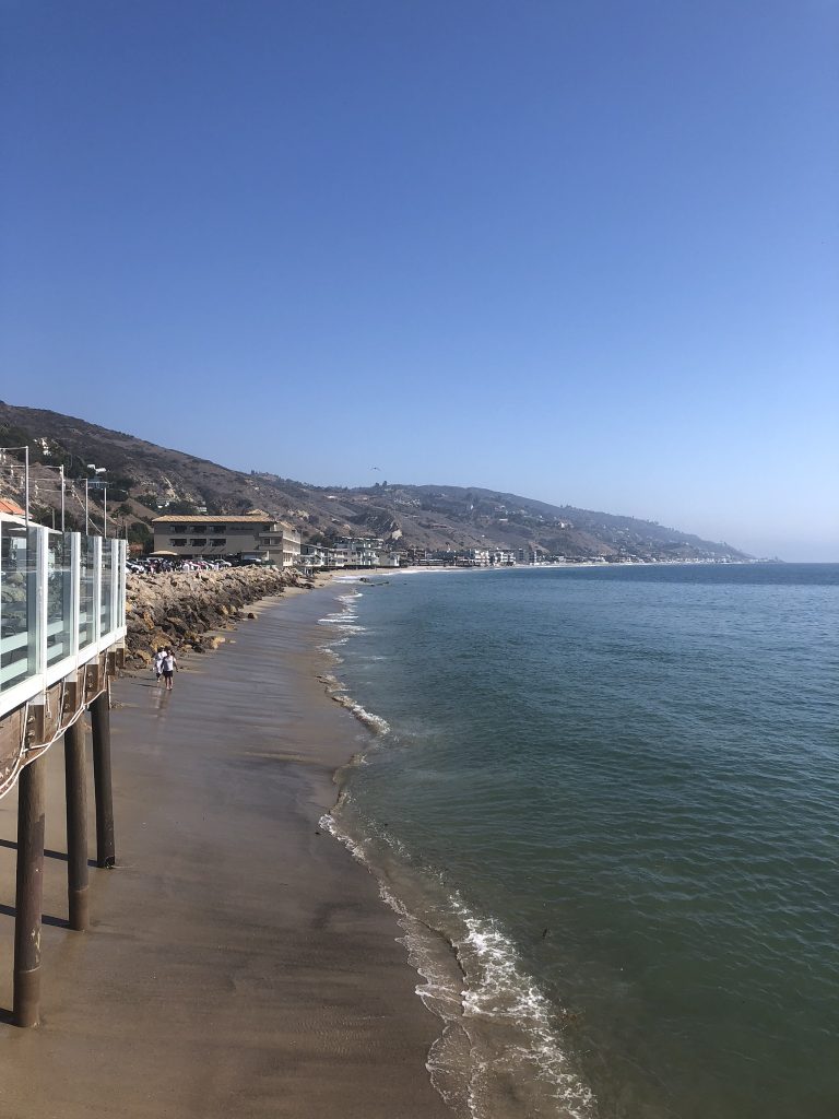 Views from Malibu Pier across to the beach