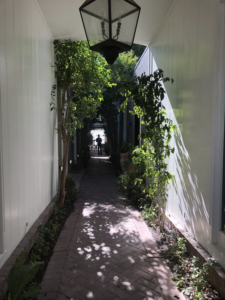 Entrance to shops, Melrose Place, LA