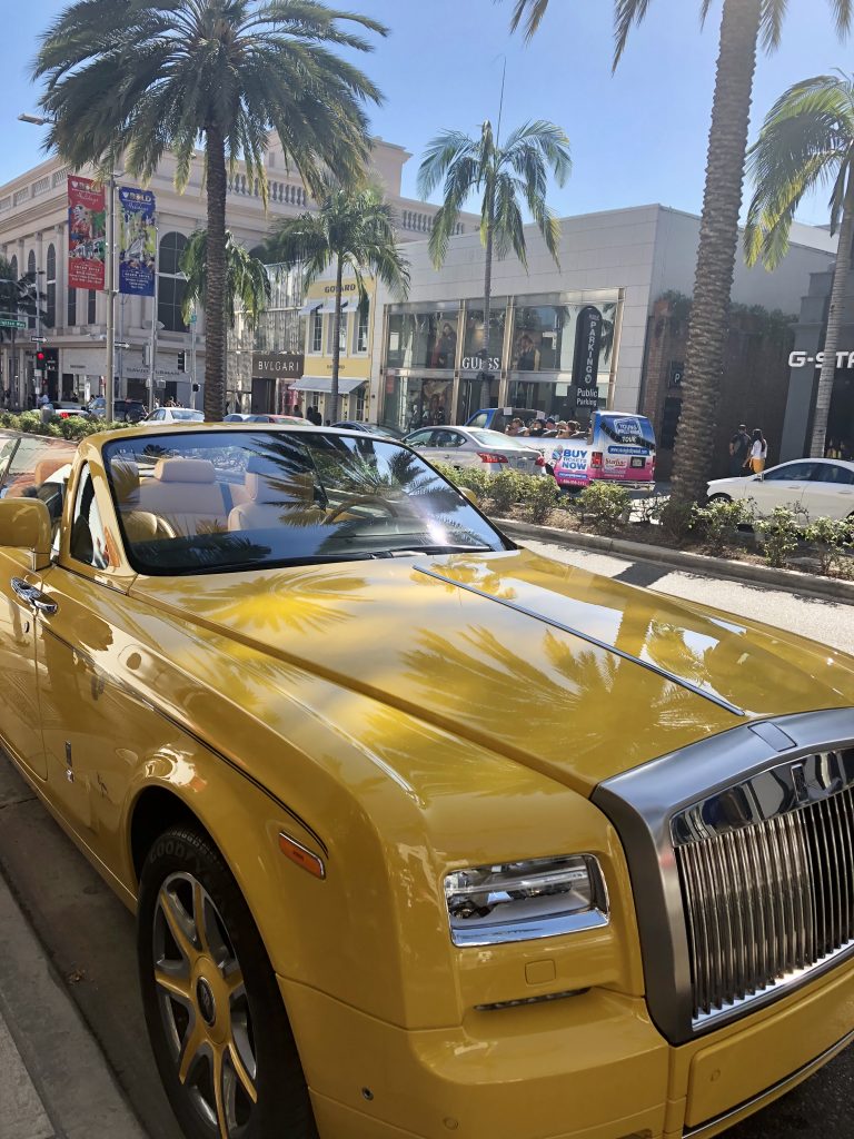 Yellow Rolls Royce of Rodeo Drive, LA