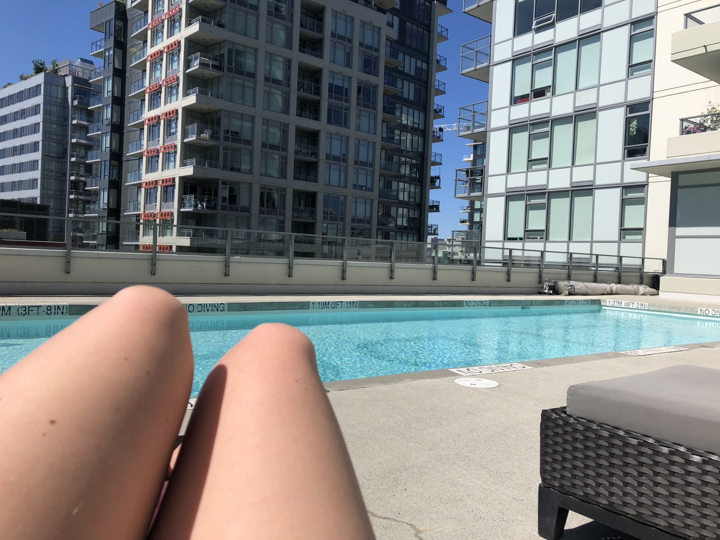 Rooftop swimming pool in Olympic Village, Vancouver