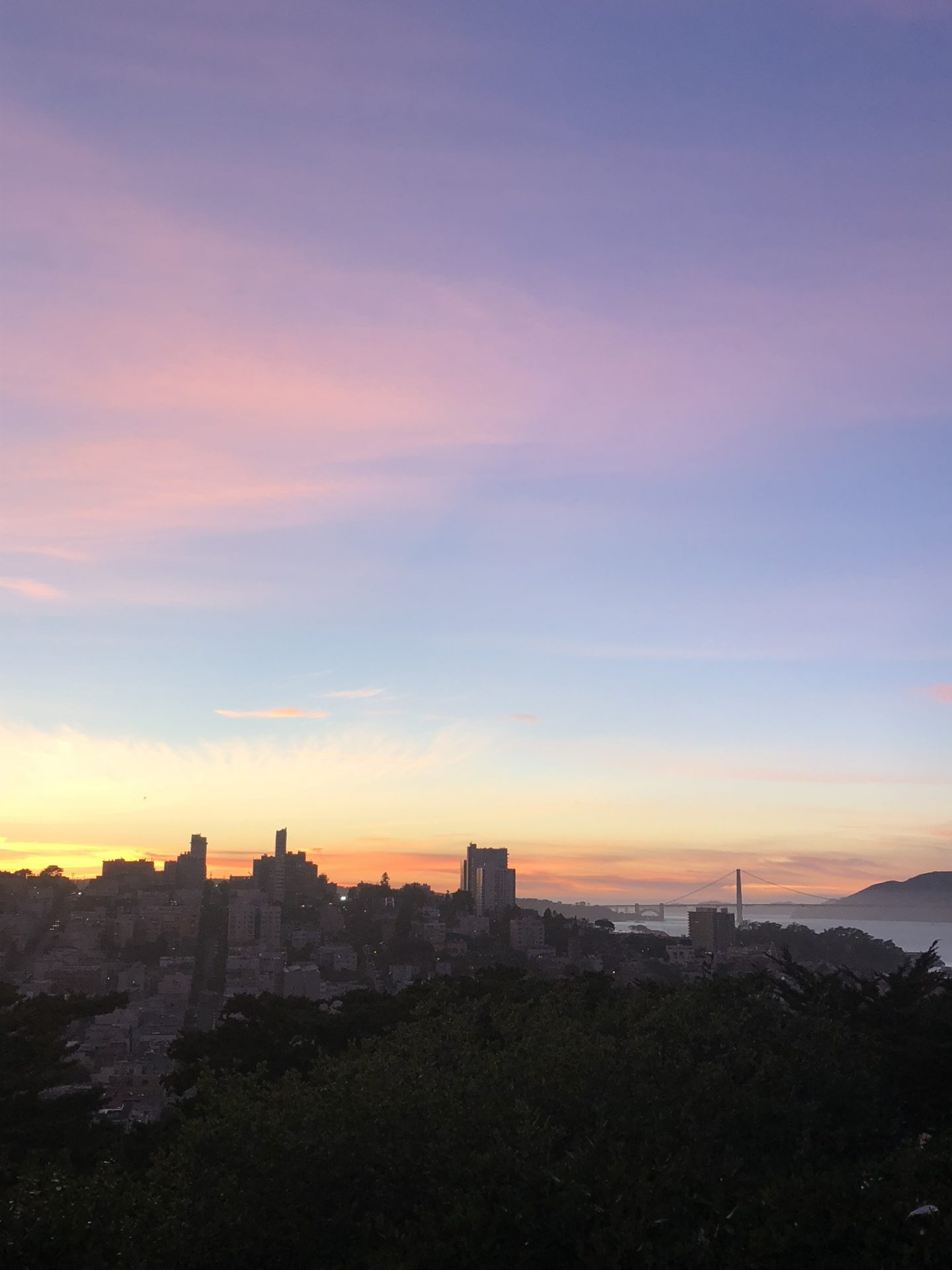 Sunset across San Francisco Bay, California