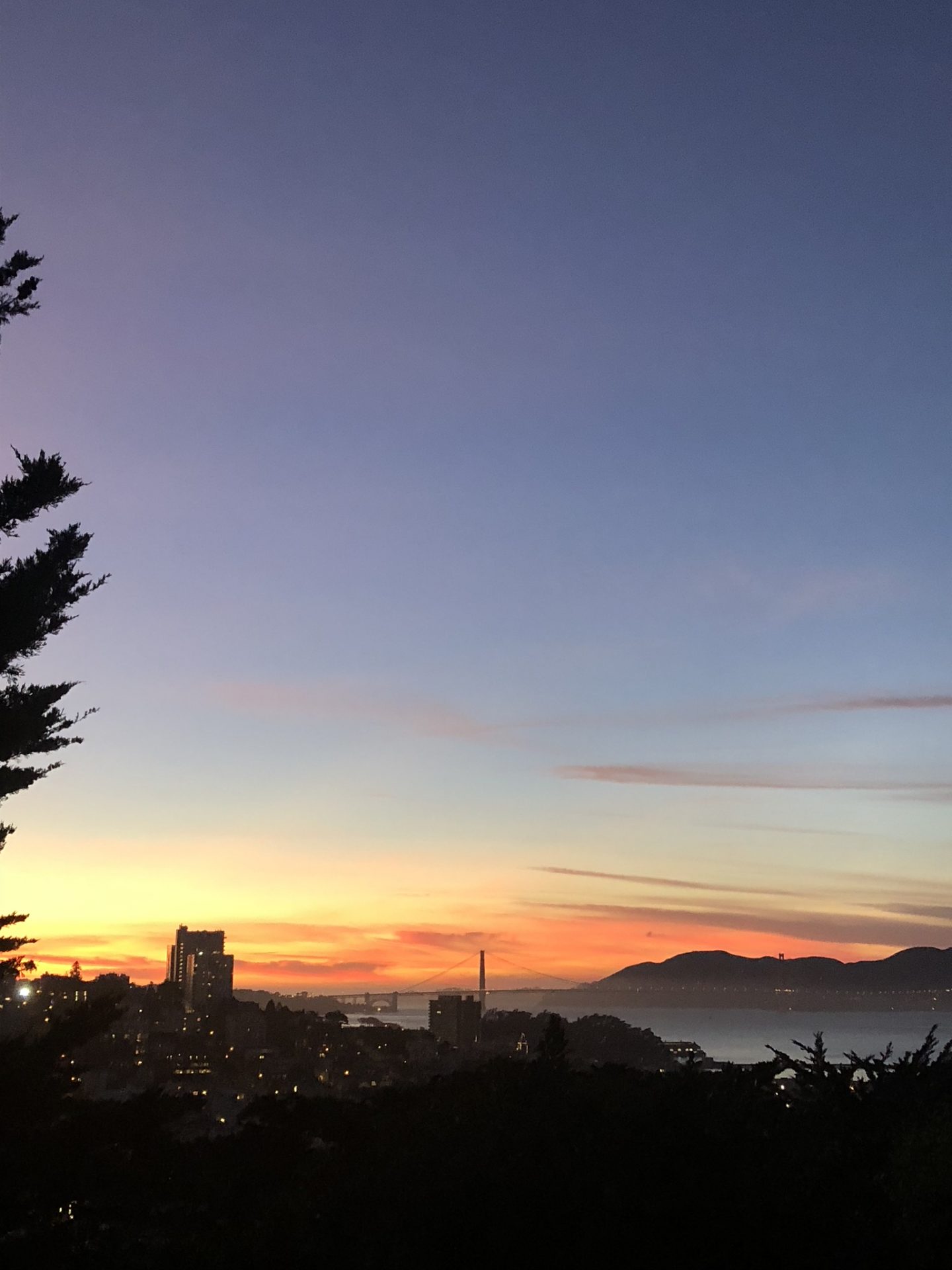 Sunset over the Golden Gate Bridge, San Francisco