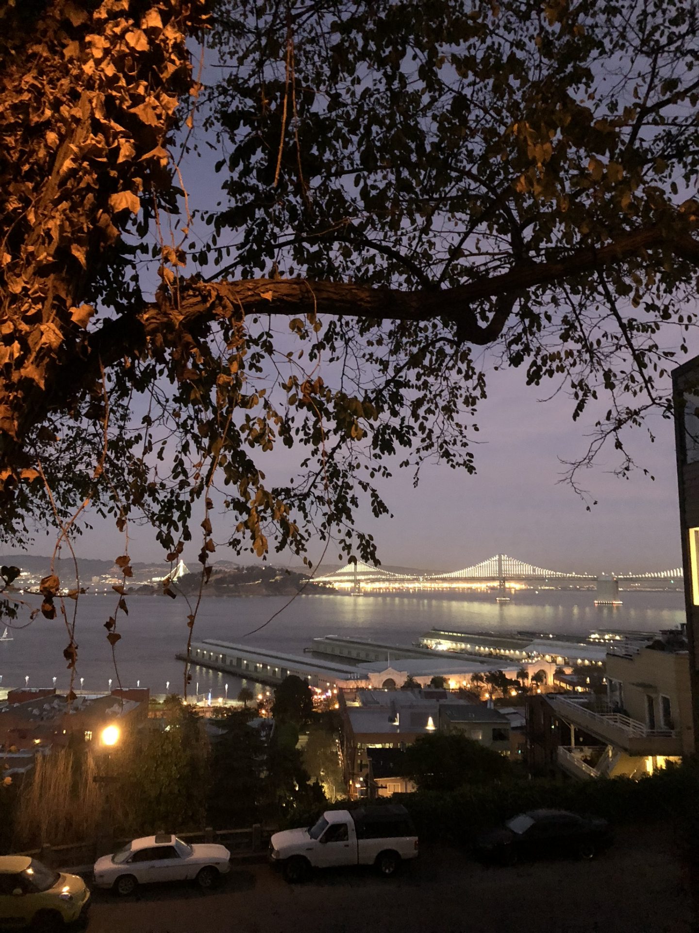 Night across the San Francisco - Oakland Bridge