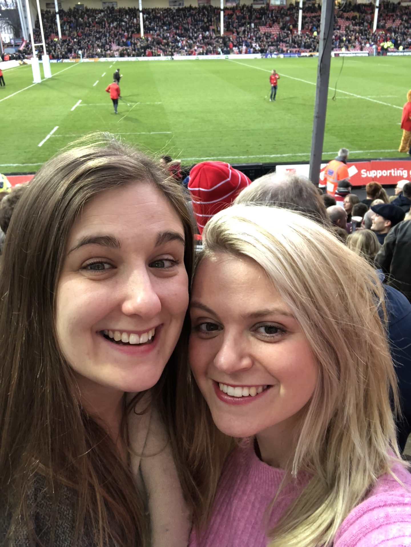 Cheering on Gloucester Rugby