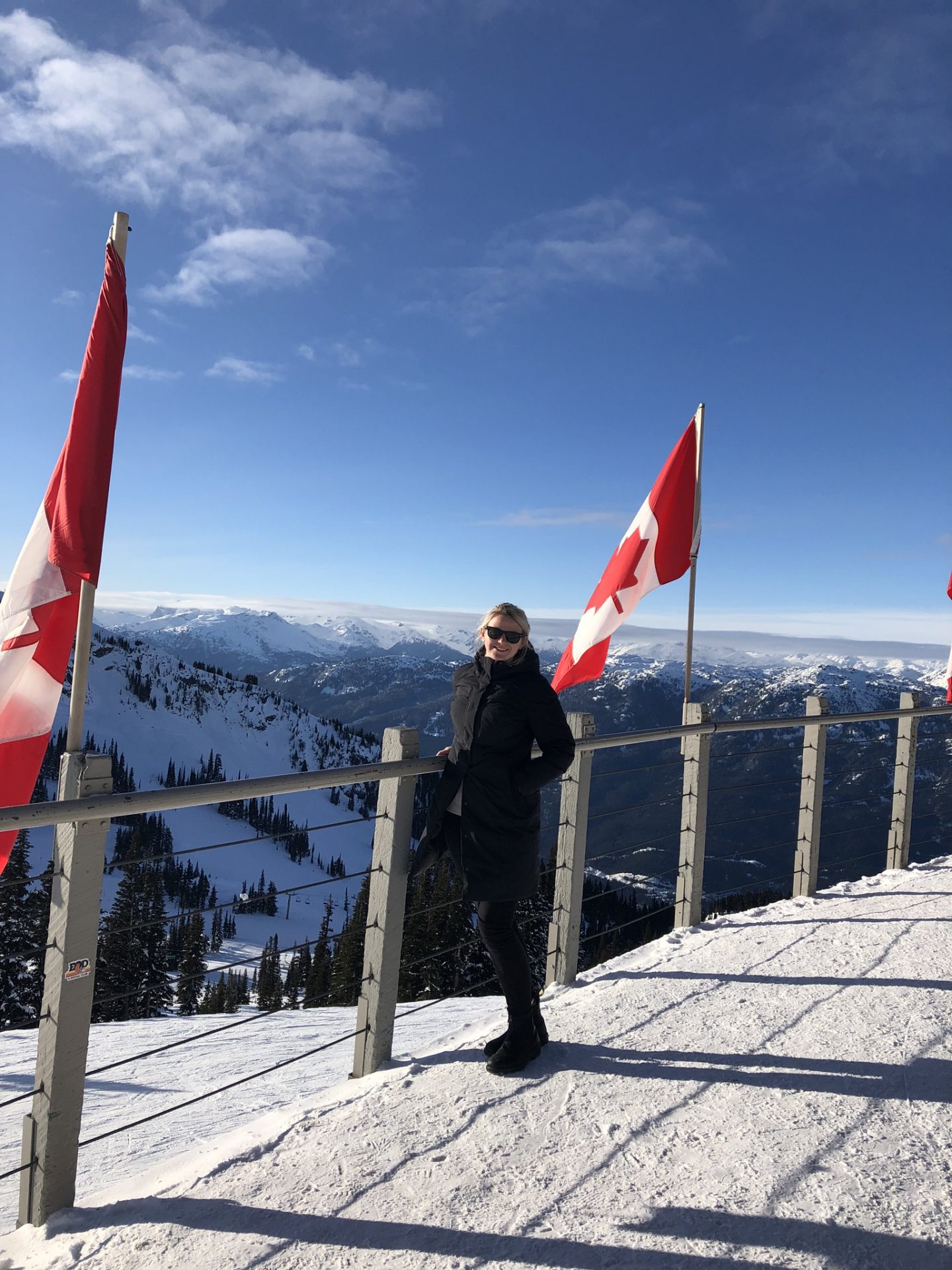 Laura at the peak of Whistler mountain
