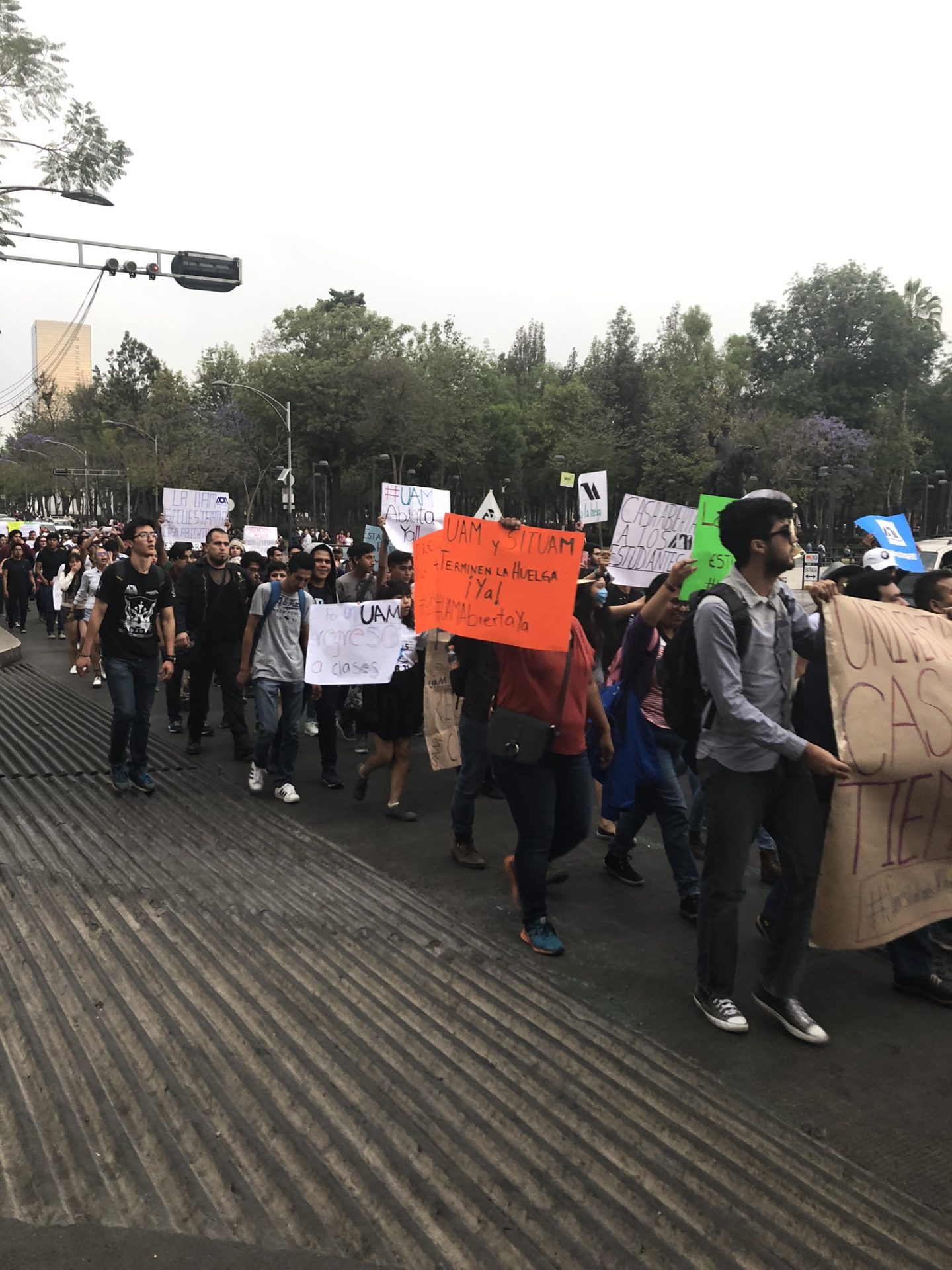 Protest on Reforma, Mexico City