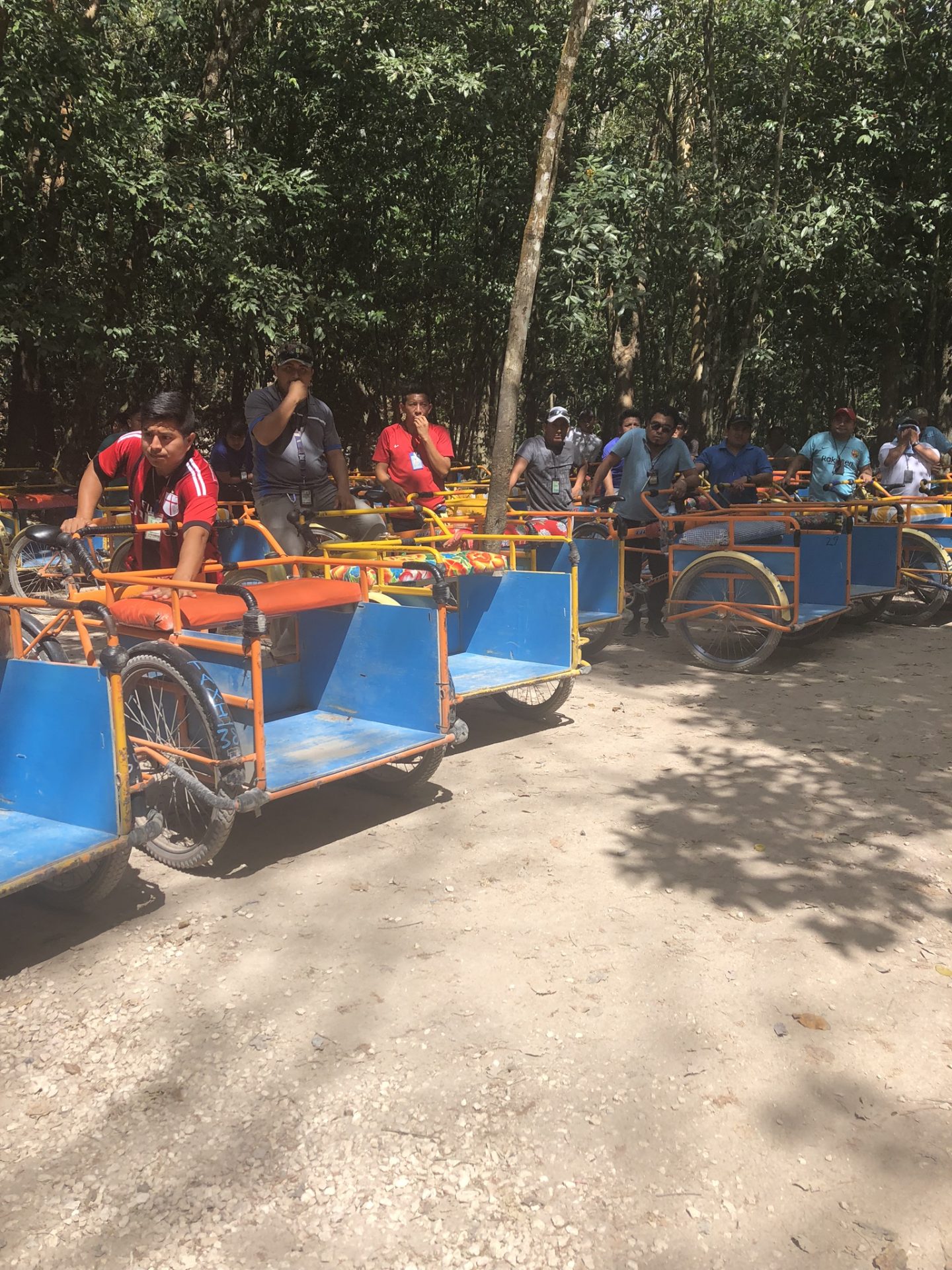 Tricycles in Coba, Mexico