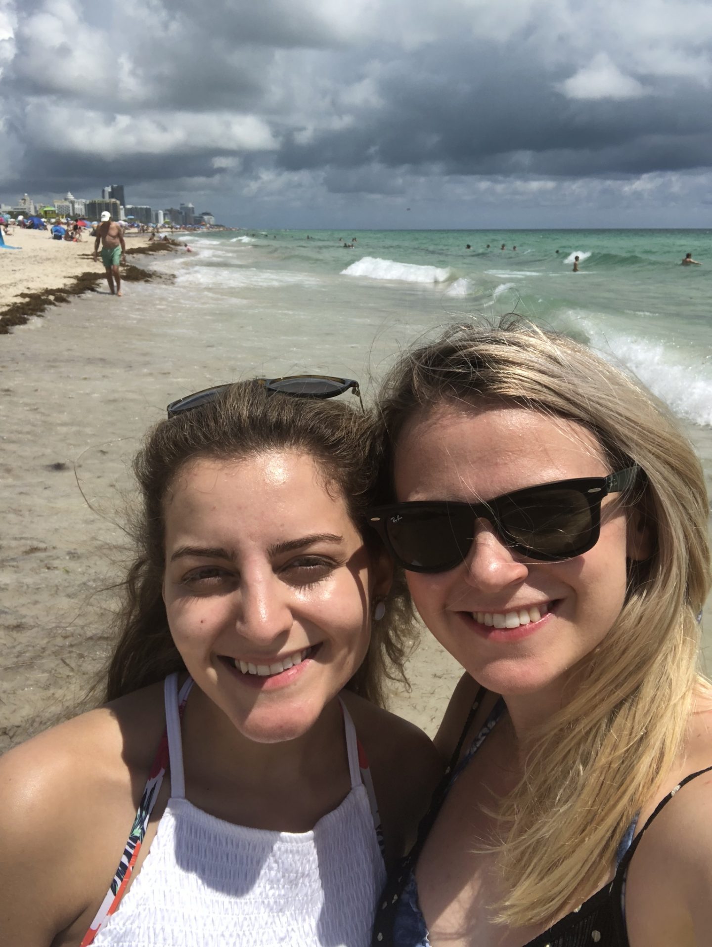 Girls at the beach in Miami, Florida