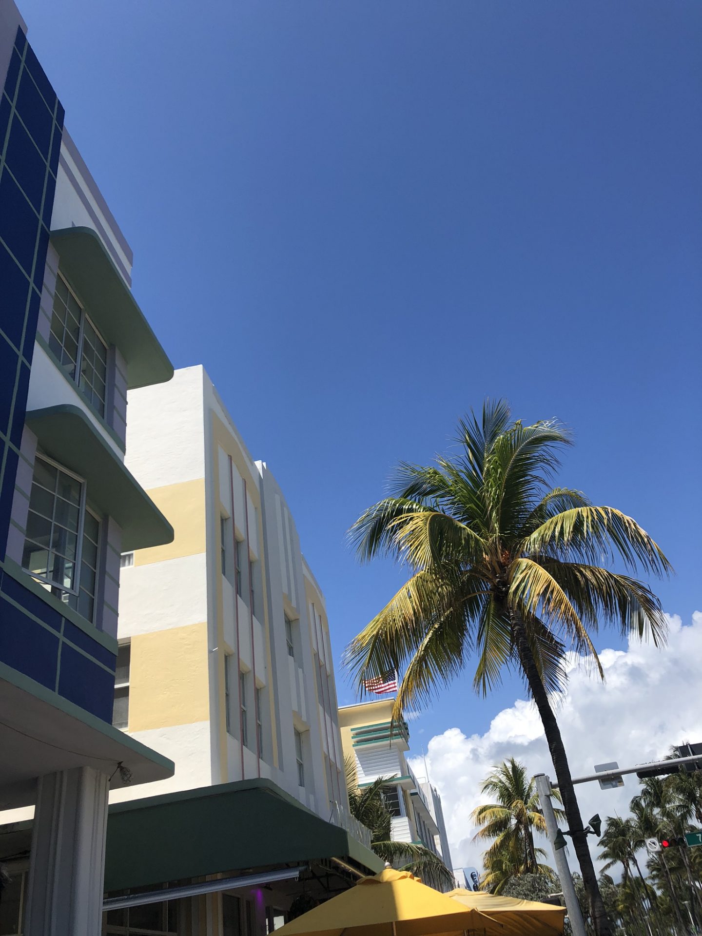 Art deco buildings on Ocean Drive, Florida