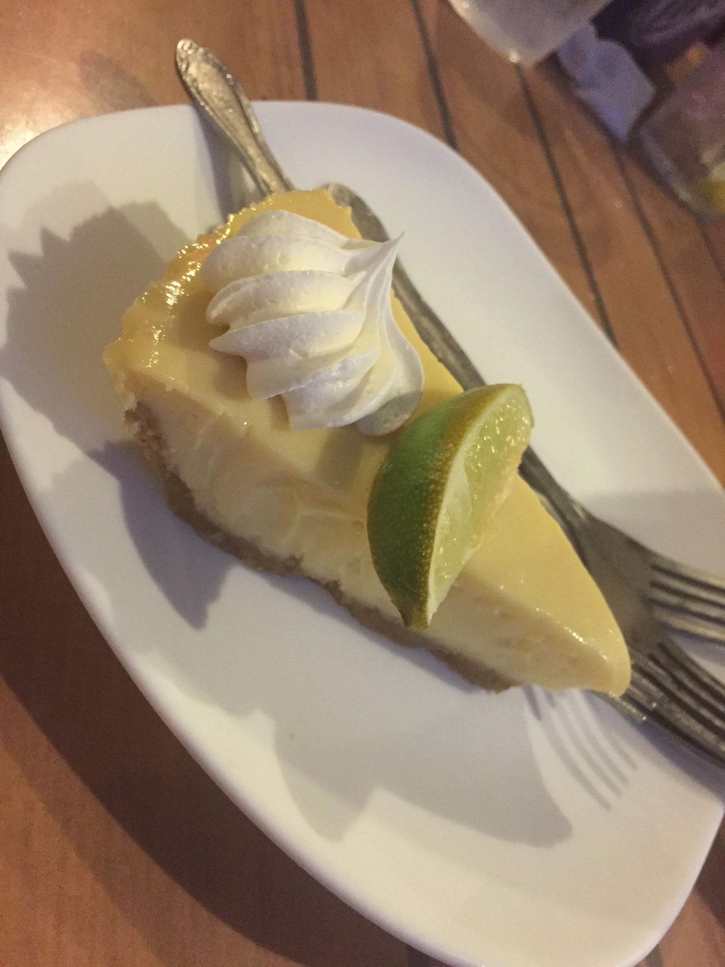 Key lime pie at Crabby Bill's