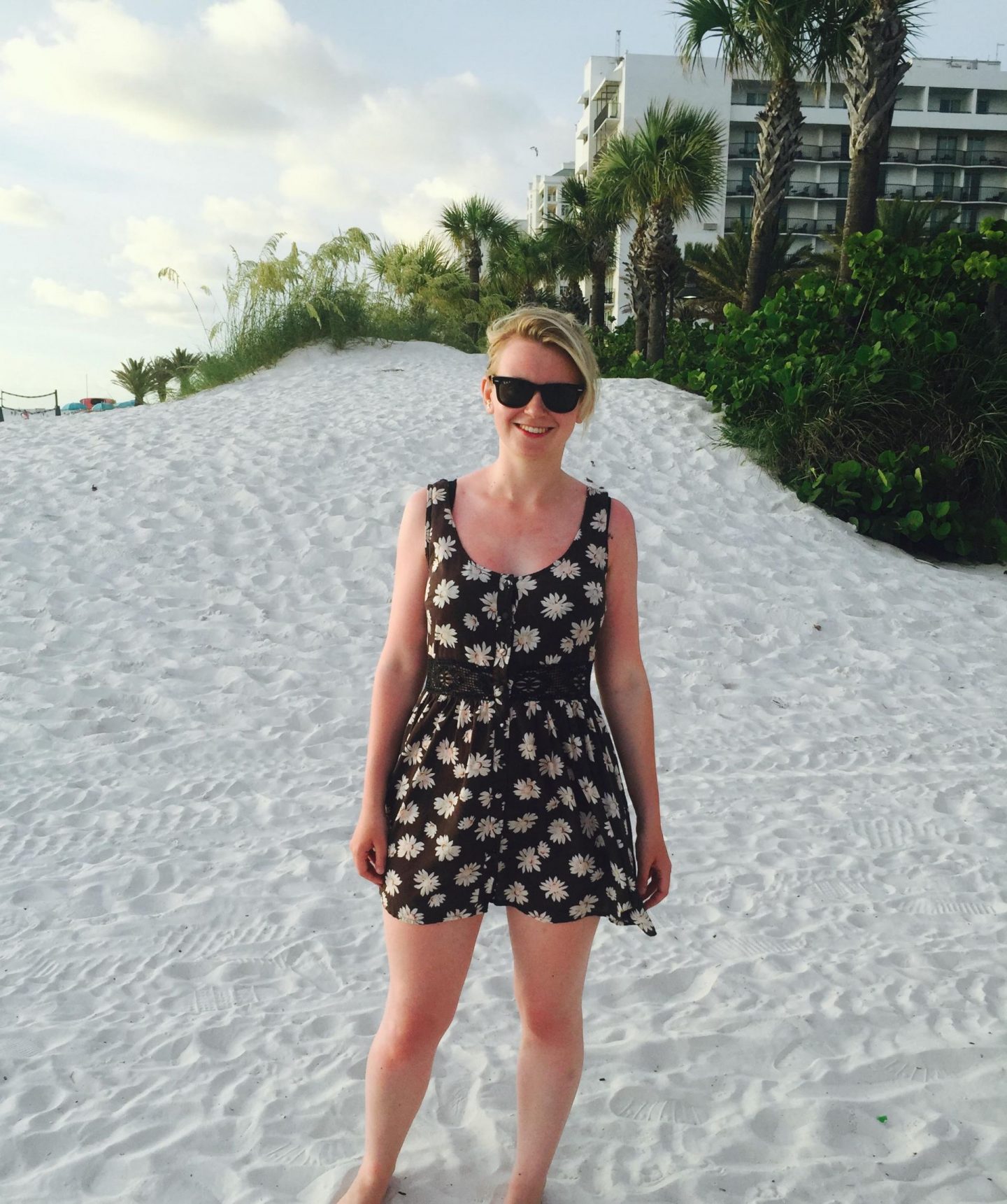 Laura on vacation on Clearwater Beach, Florida