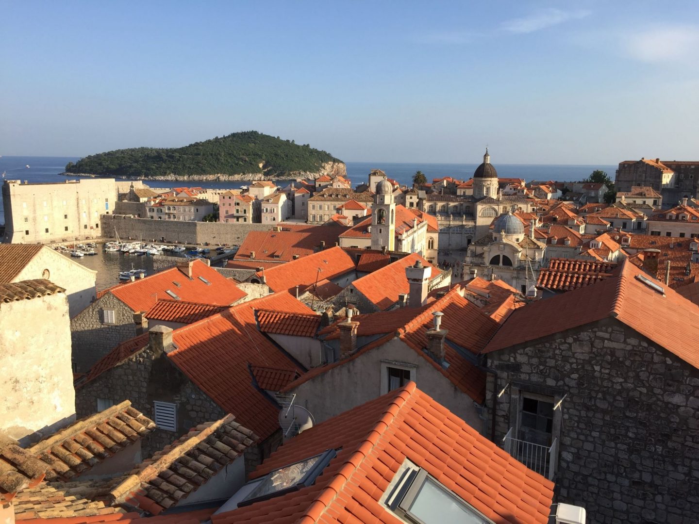 Orange rooftops over Dubrovnik