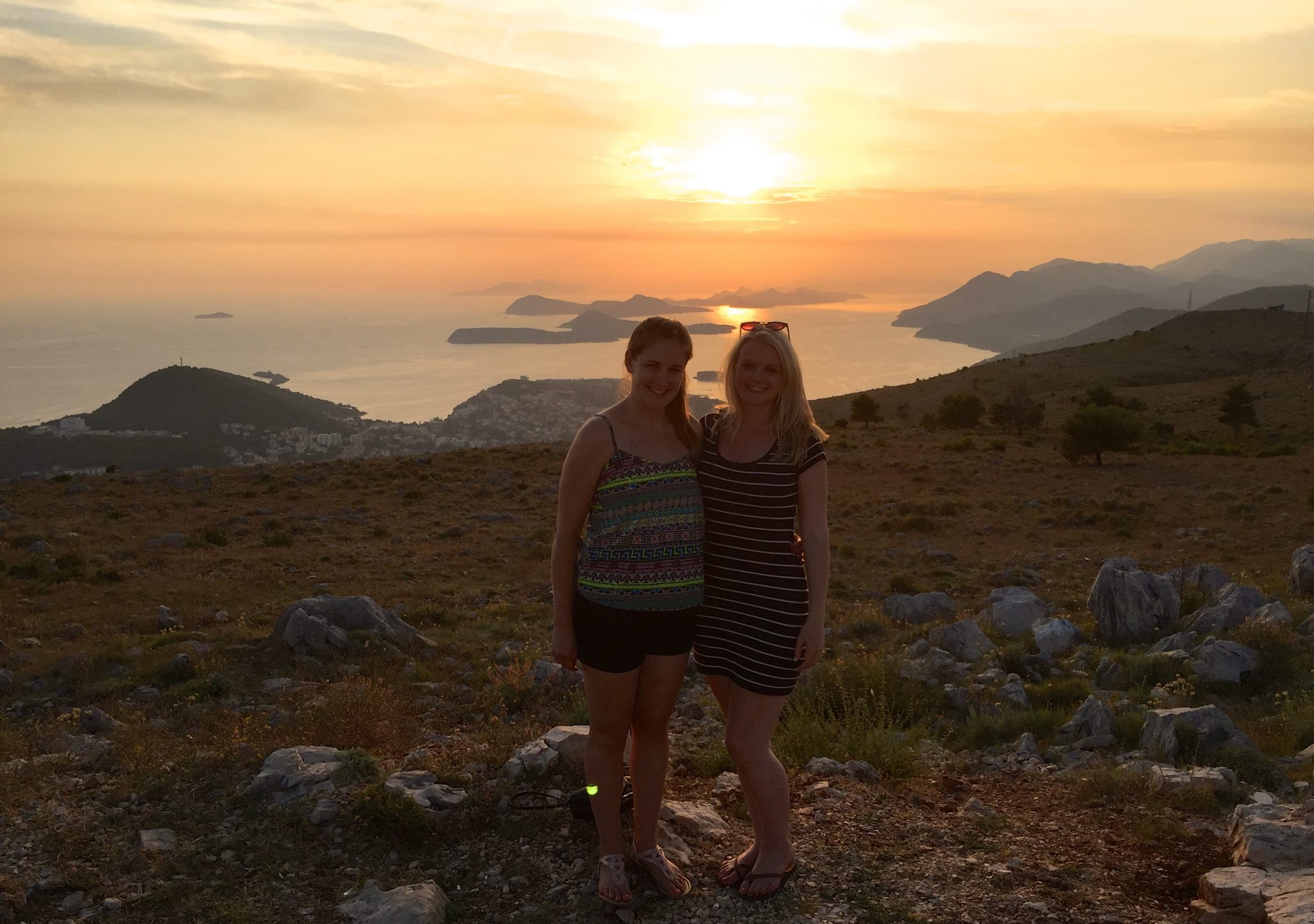 Girls at the top of Dubrovnik Cable Car