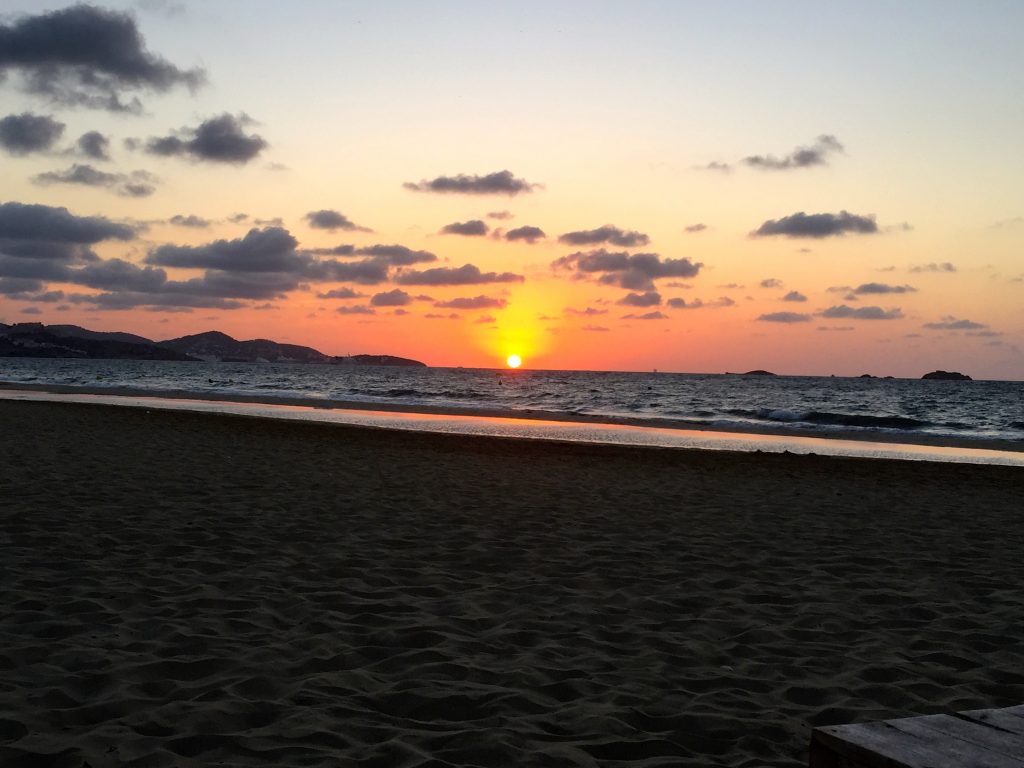 Sunrise over Playa d'en Bossa, Ibiza