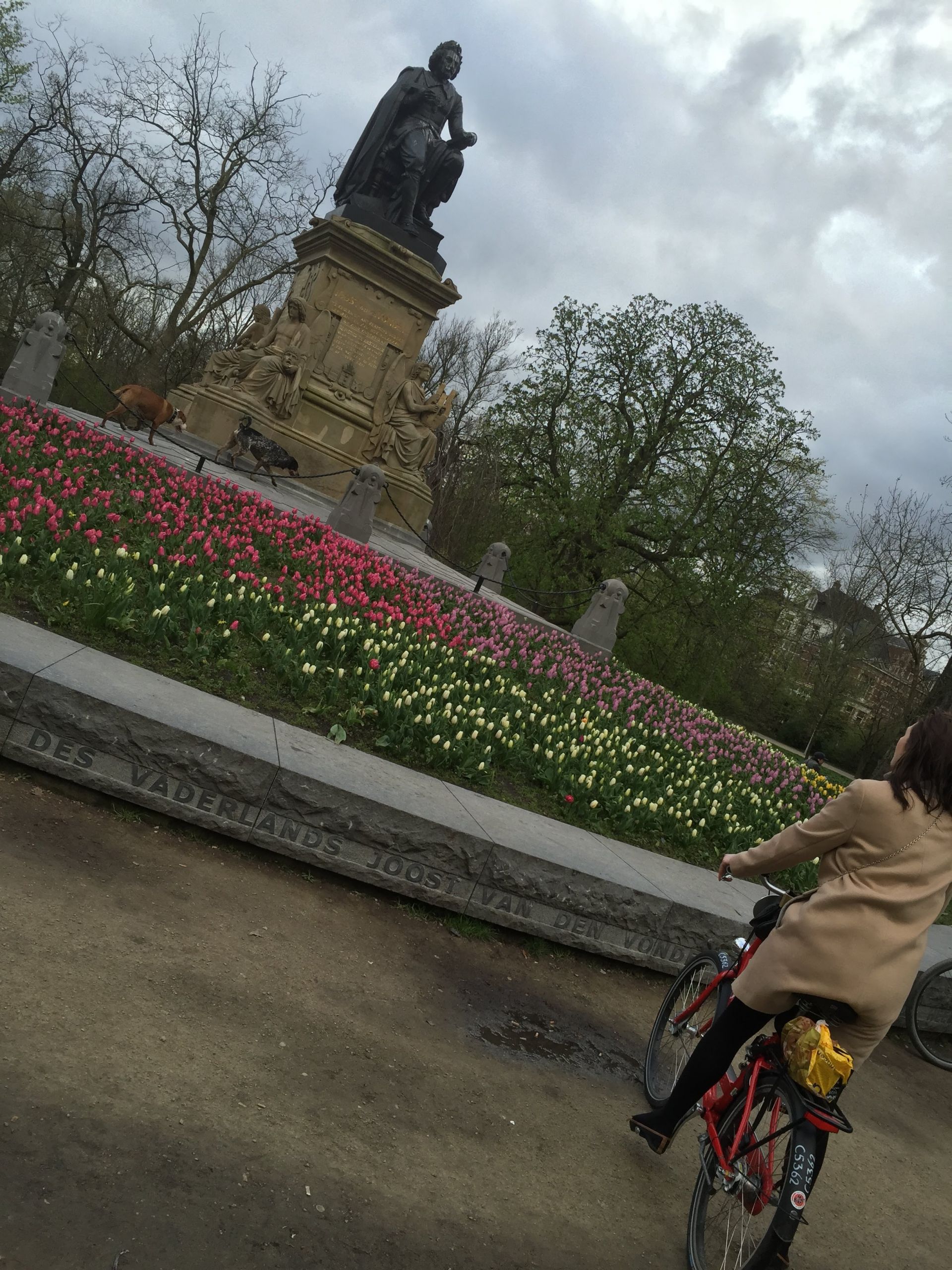 Cycling in Vondelpark, Amsterdam