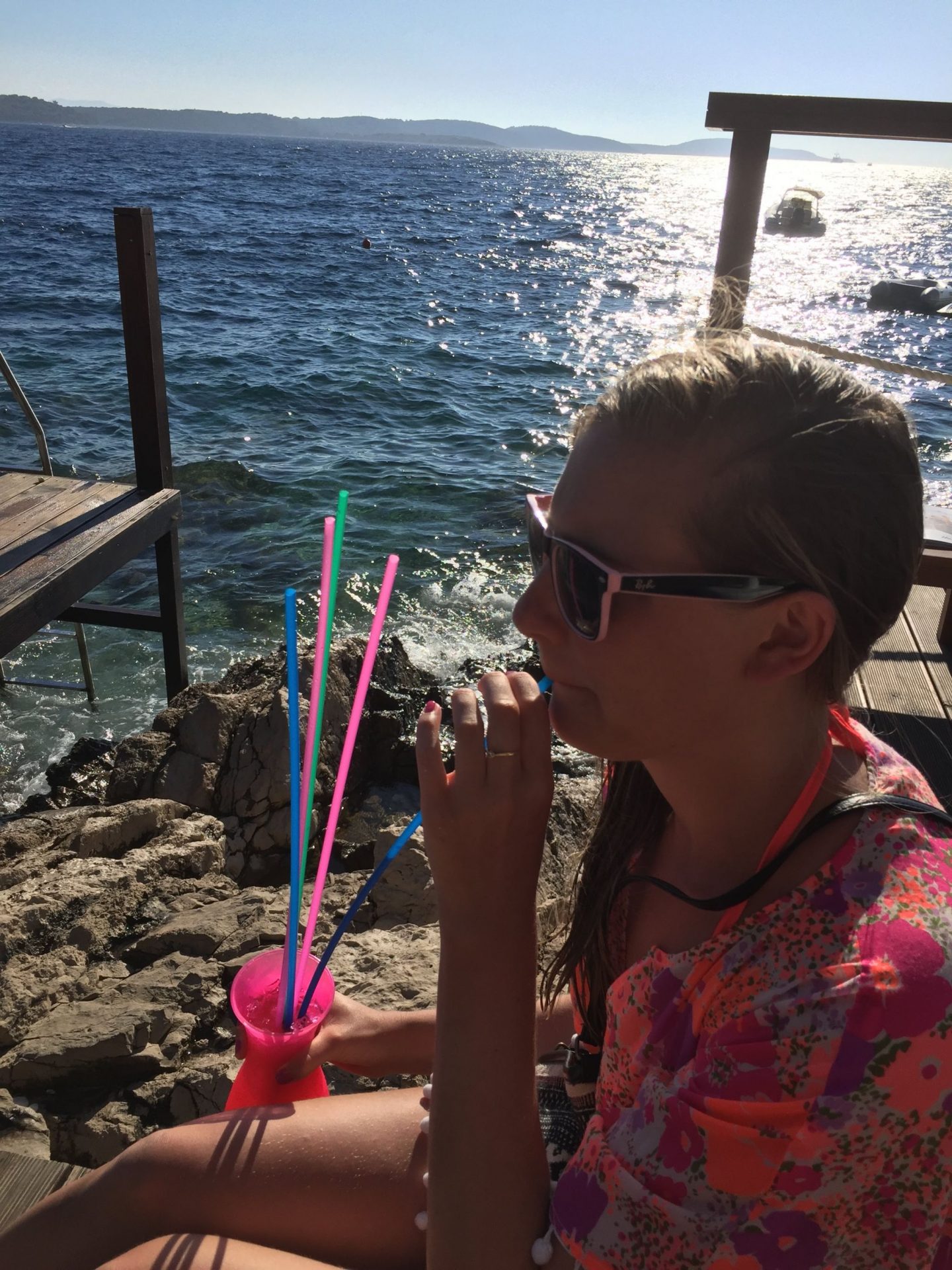 Drinking at Hula Hula Beach Club