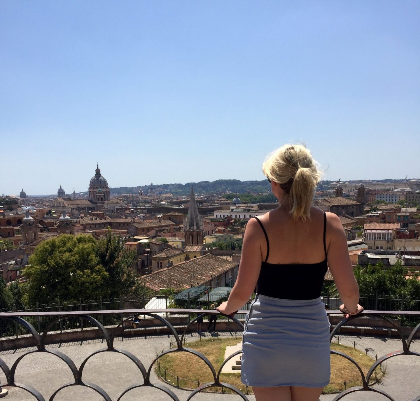 Laura enjoying the views across Rome, Italy