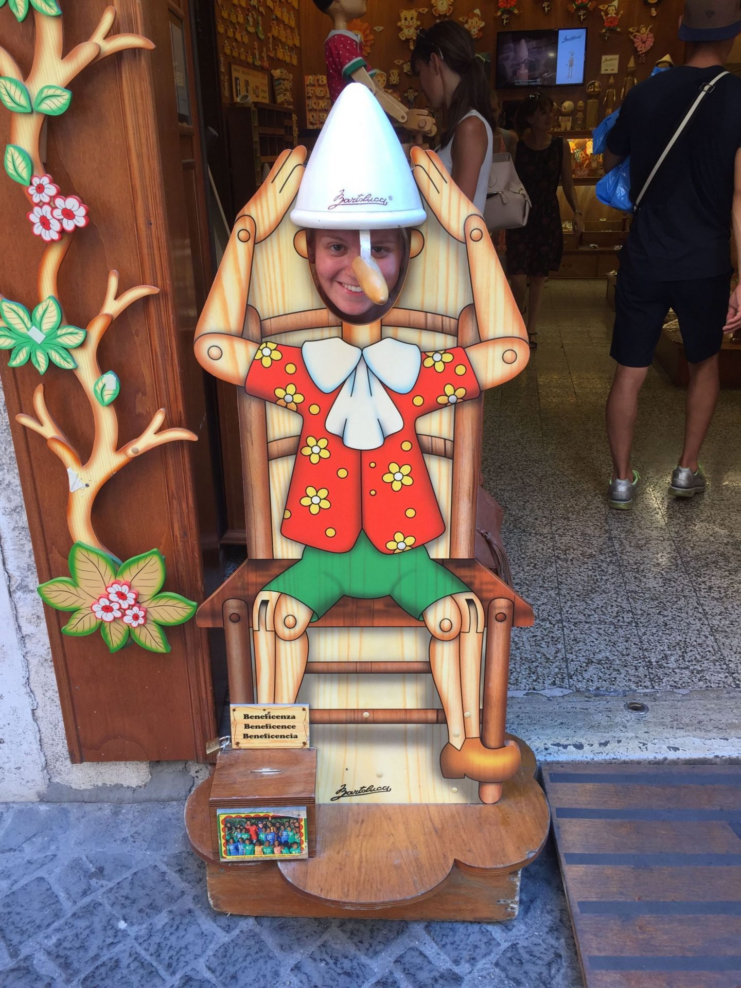 Laura as Pinocchio in Rome