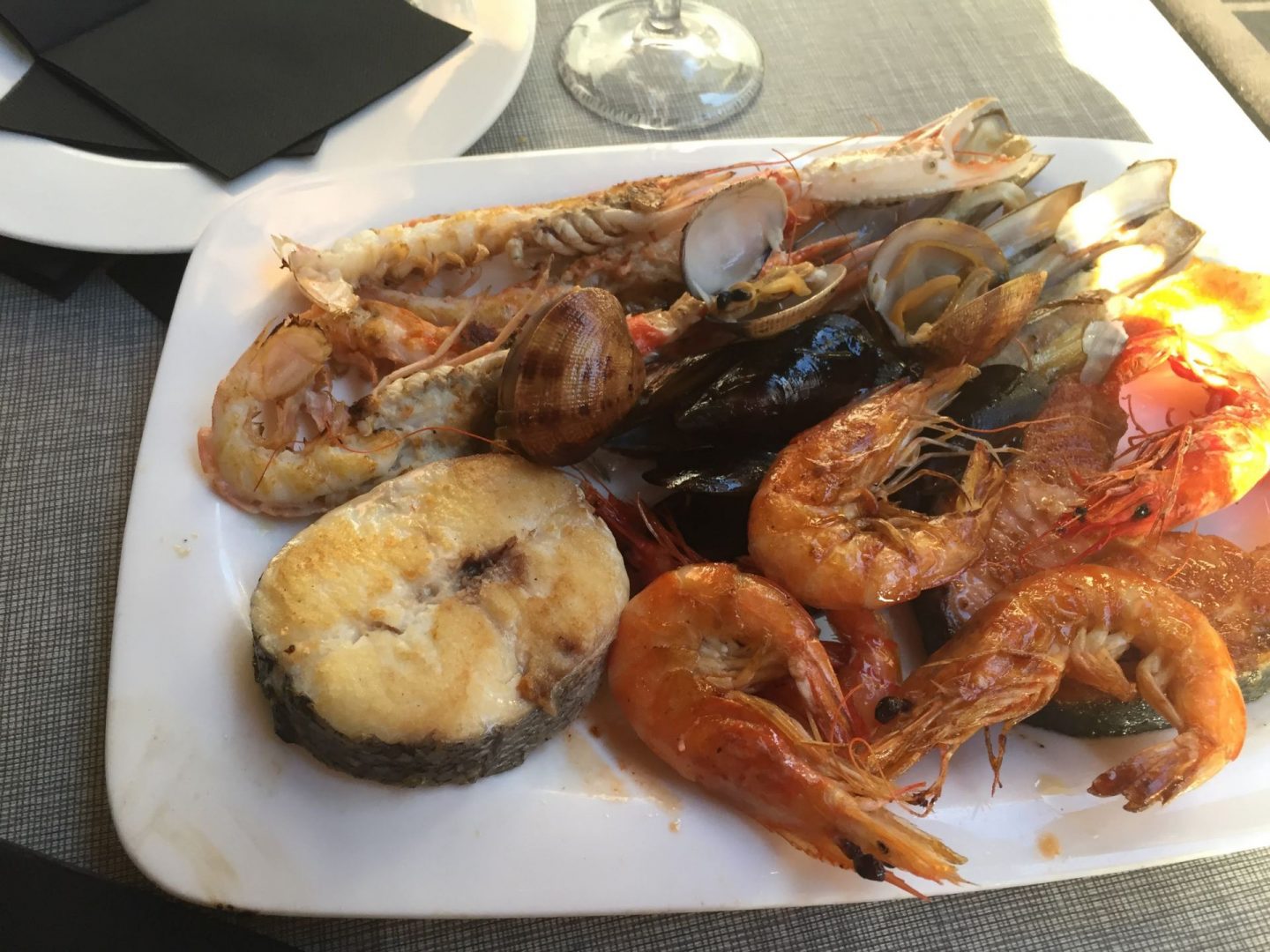 Fish platter at La Rambla, Barcelona