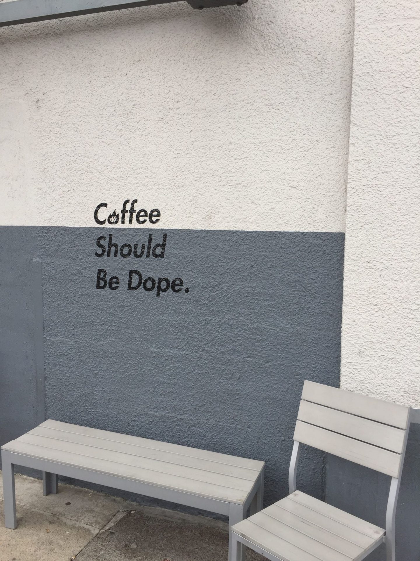 Coffee should be dope mural, Portland