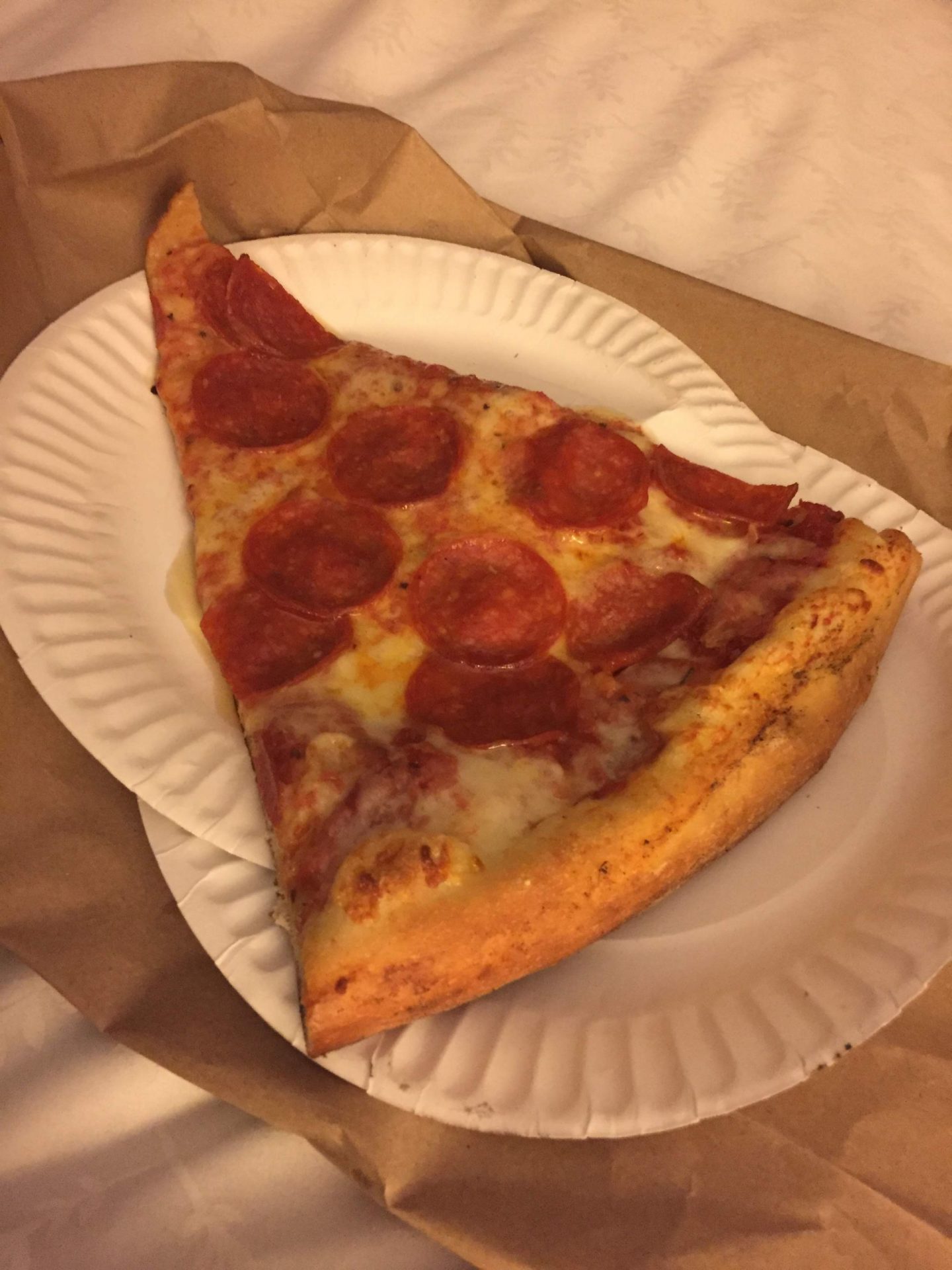 Pepperoni pizza slice from New York City