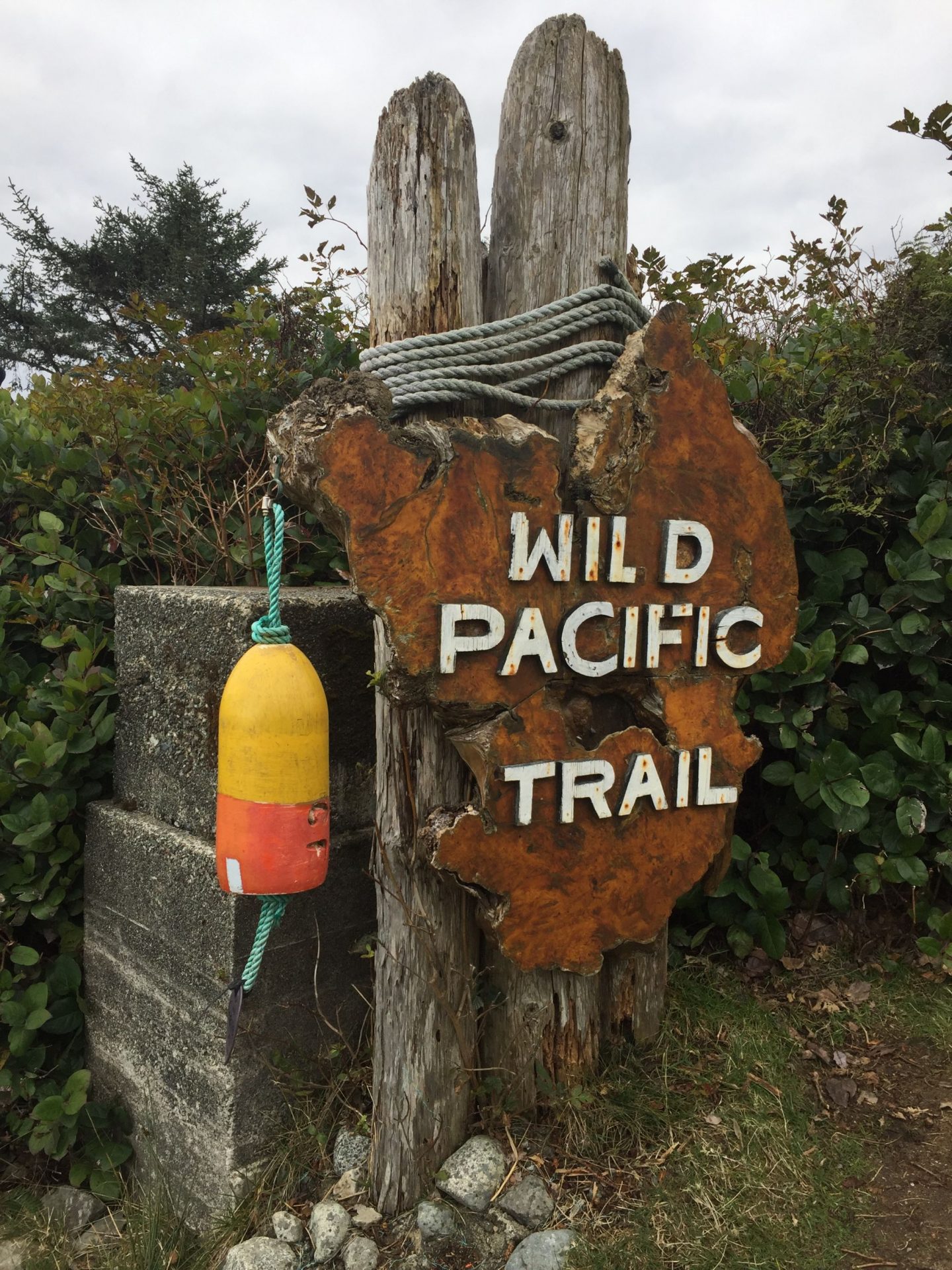 Sign for the Wild Pacific Trail, Ucluelet
