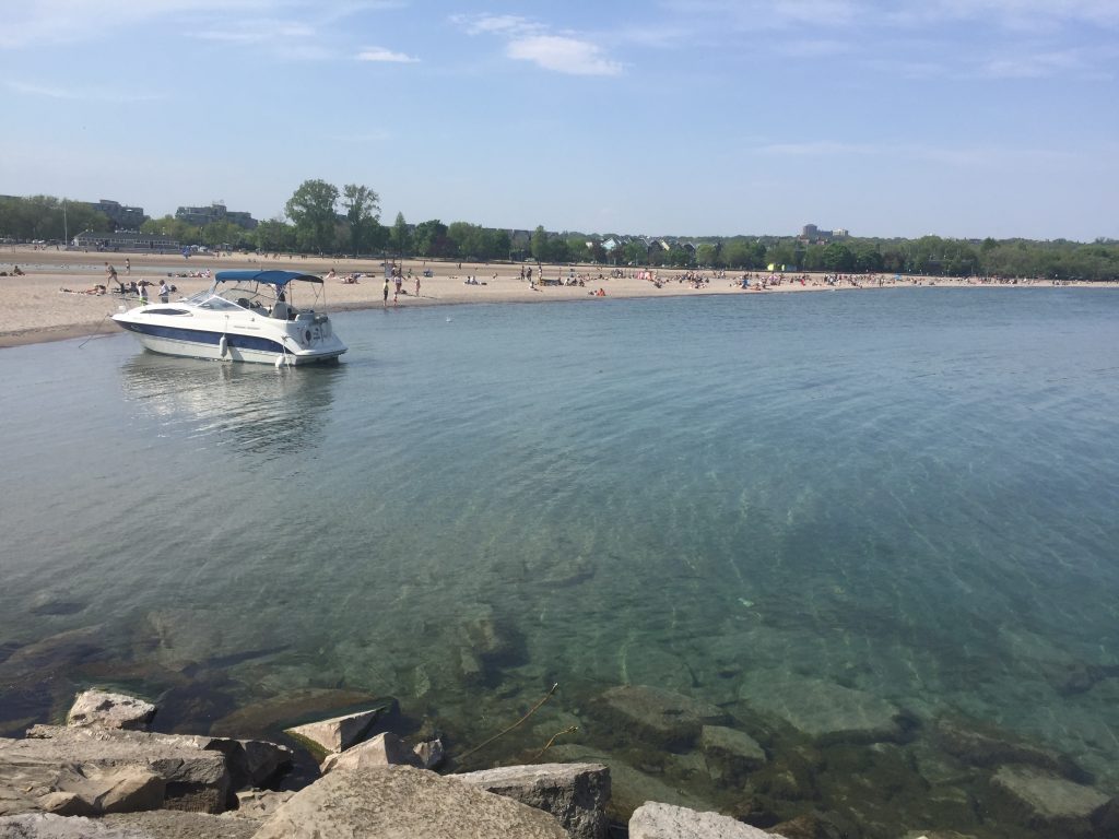 The clear waters of Lake Ontario