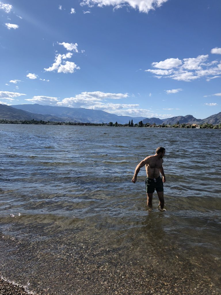 Swimming in Lake Osoyoos, British Columbia
