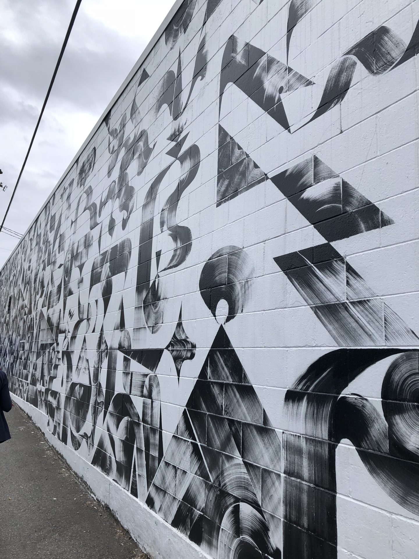 Black and white mural in Vancouver