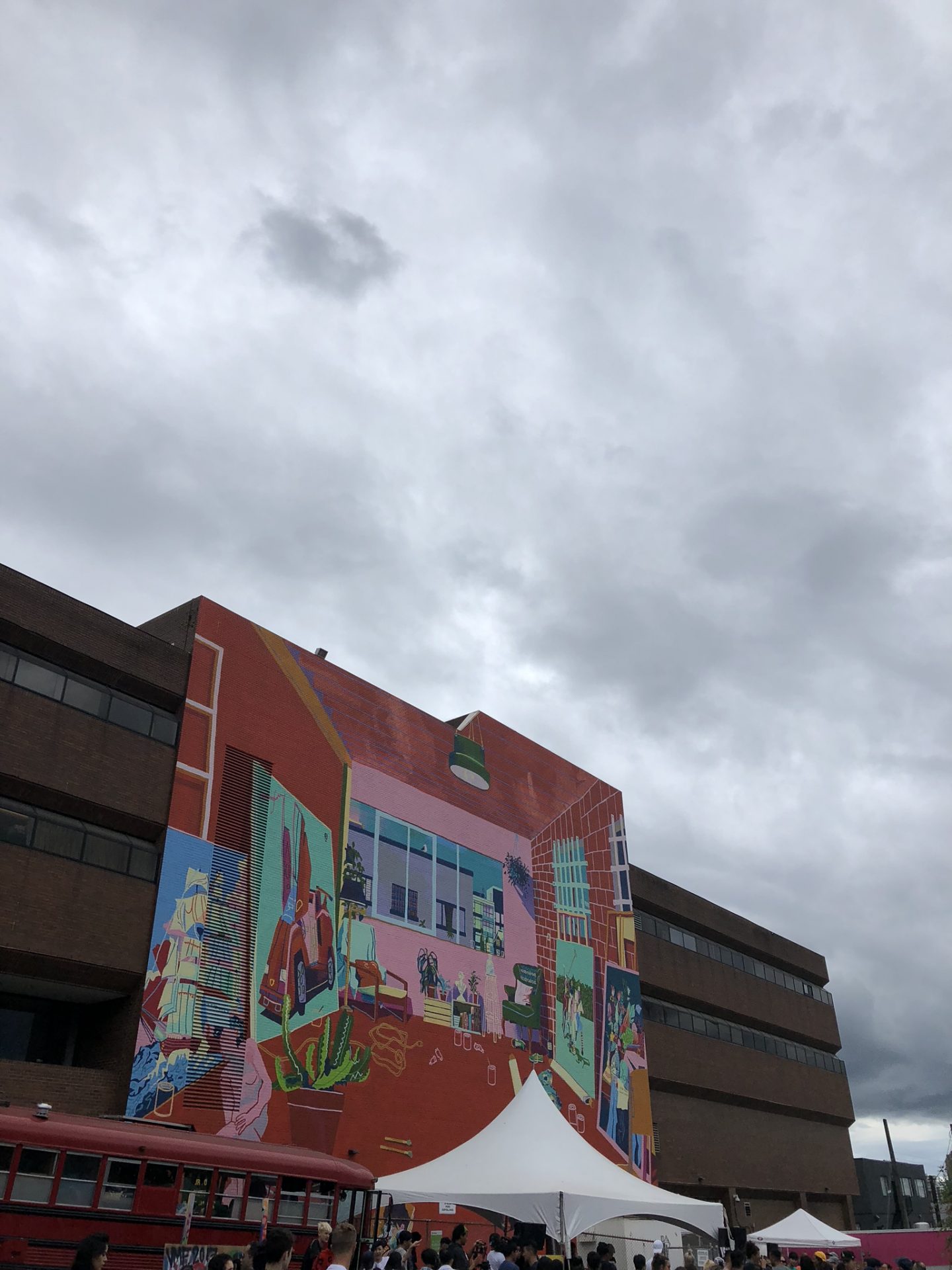 Giant mural at Vancouver Mural Festival