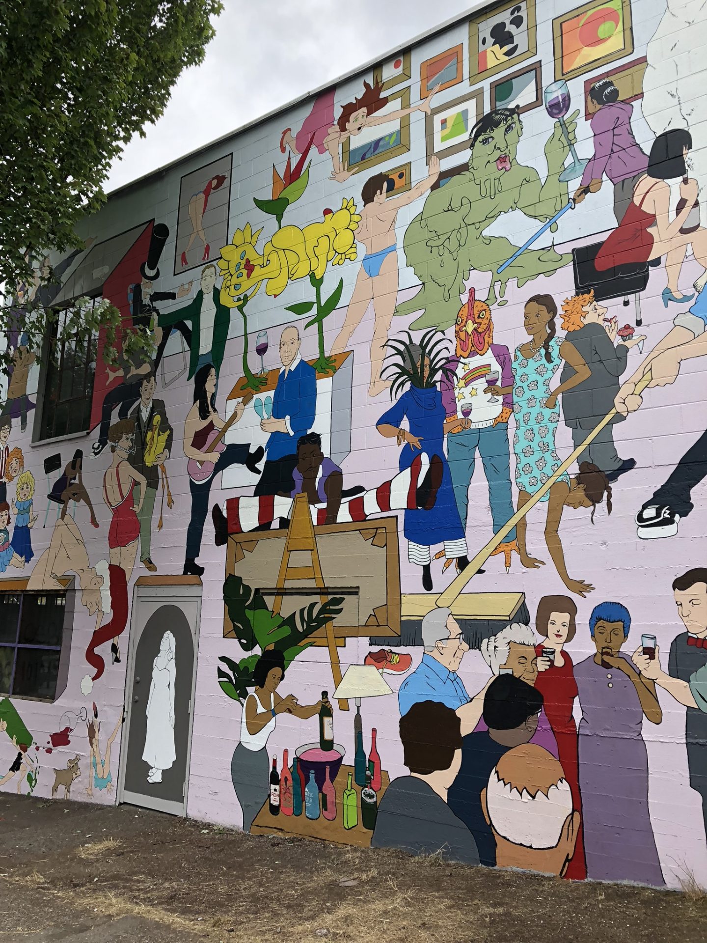 Character mural in Vancouver