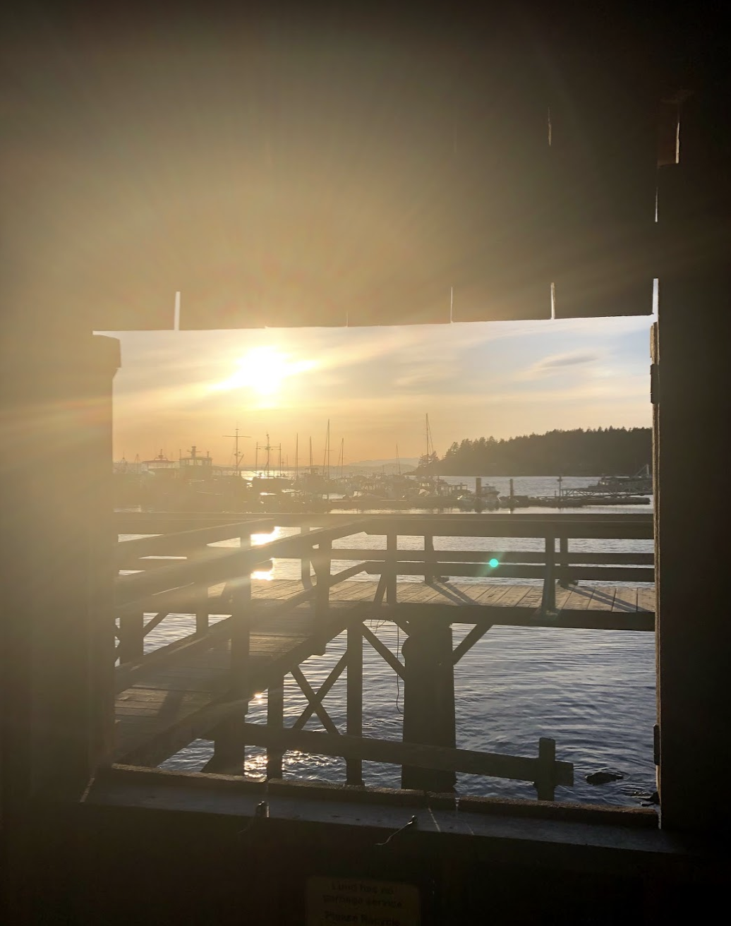 Sunset across Lund, British Columbia