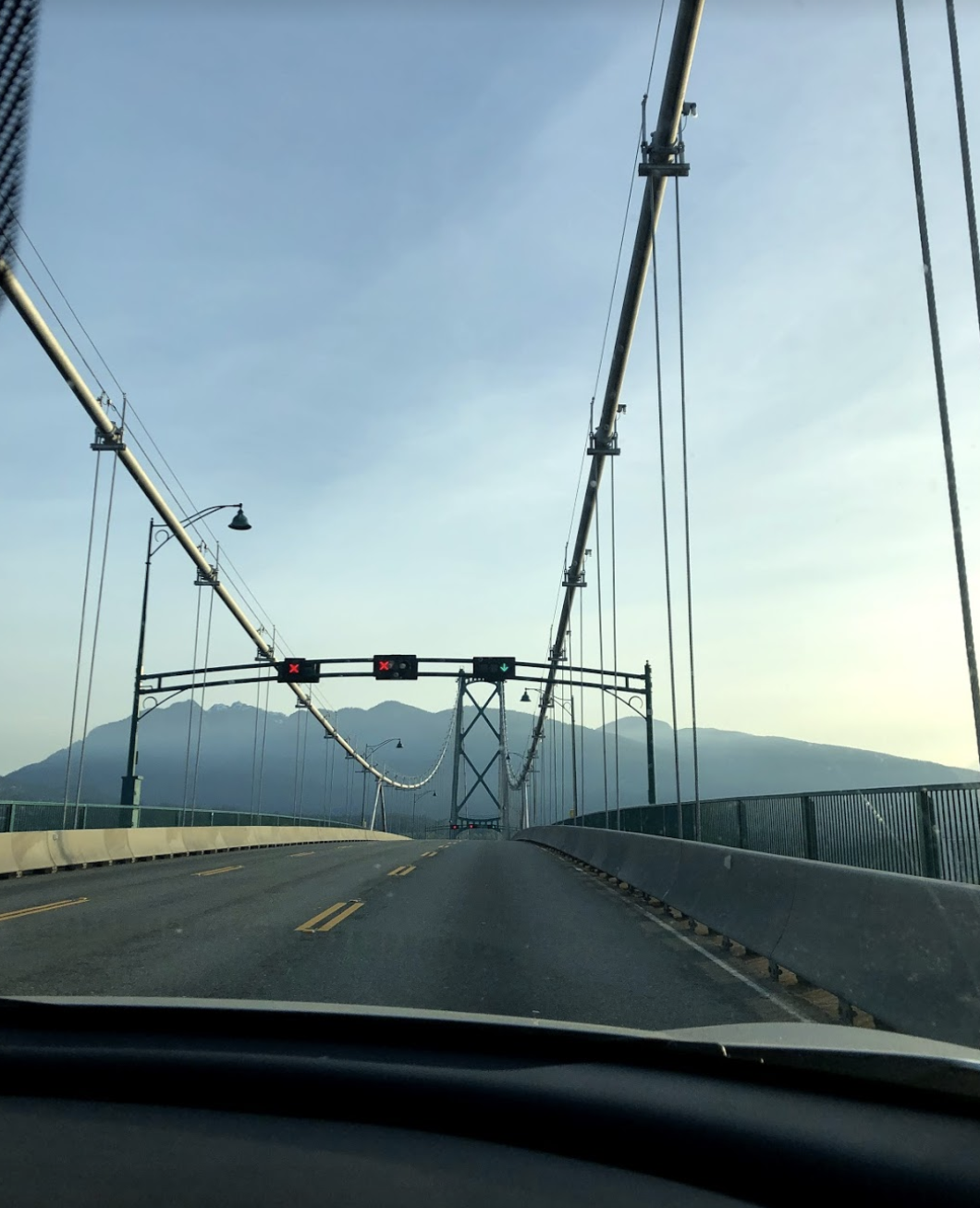 Crossing the Lionsgate Bridge, Vancouver