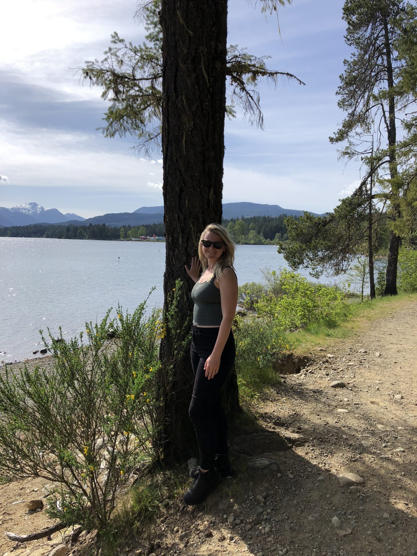 Laura at Sproat Lake, Vancouver Island