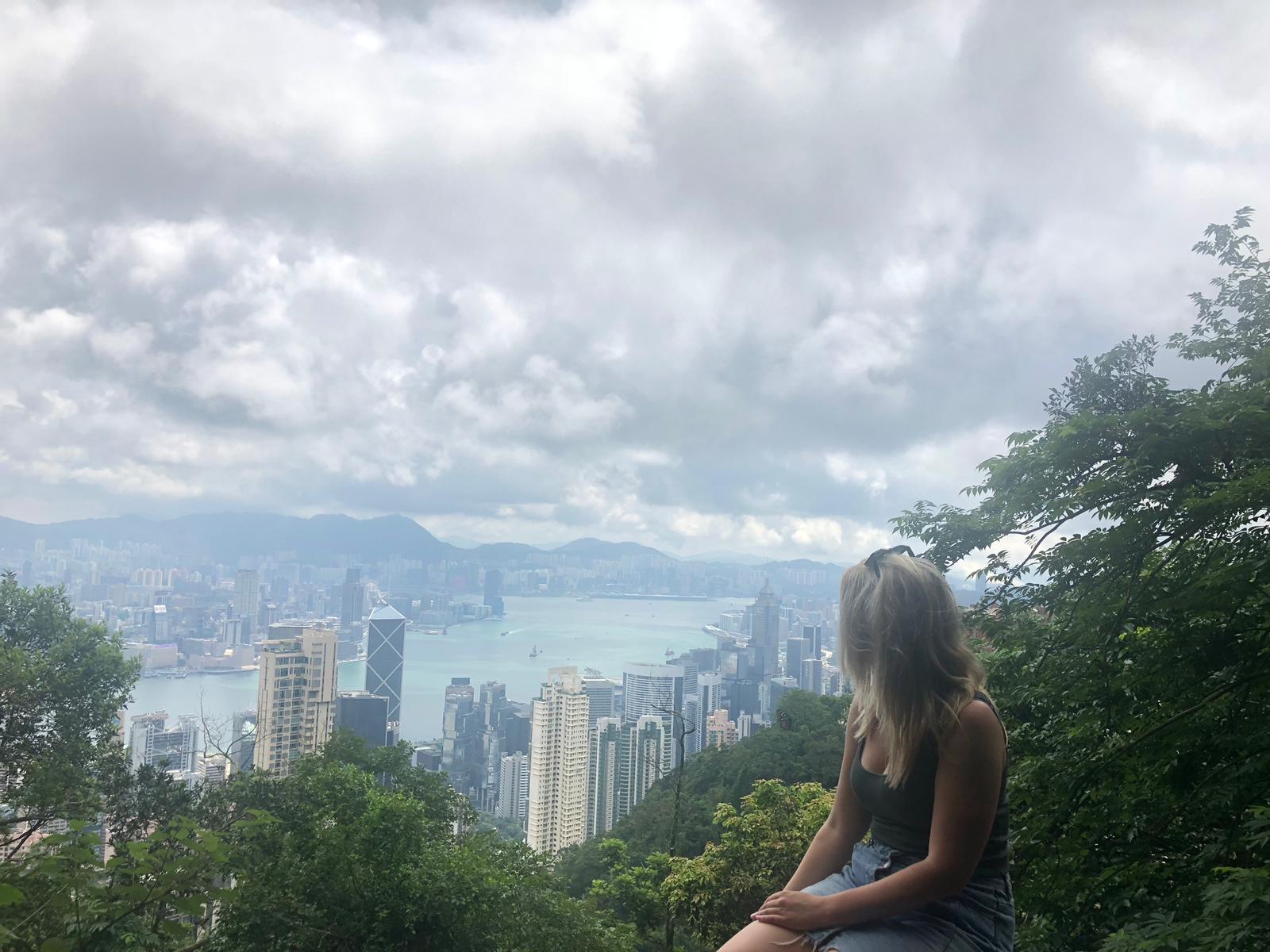 Laura at Victoria Peak, Hong Kong