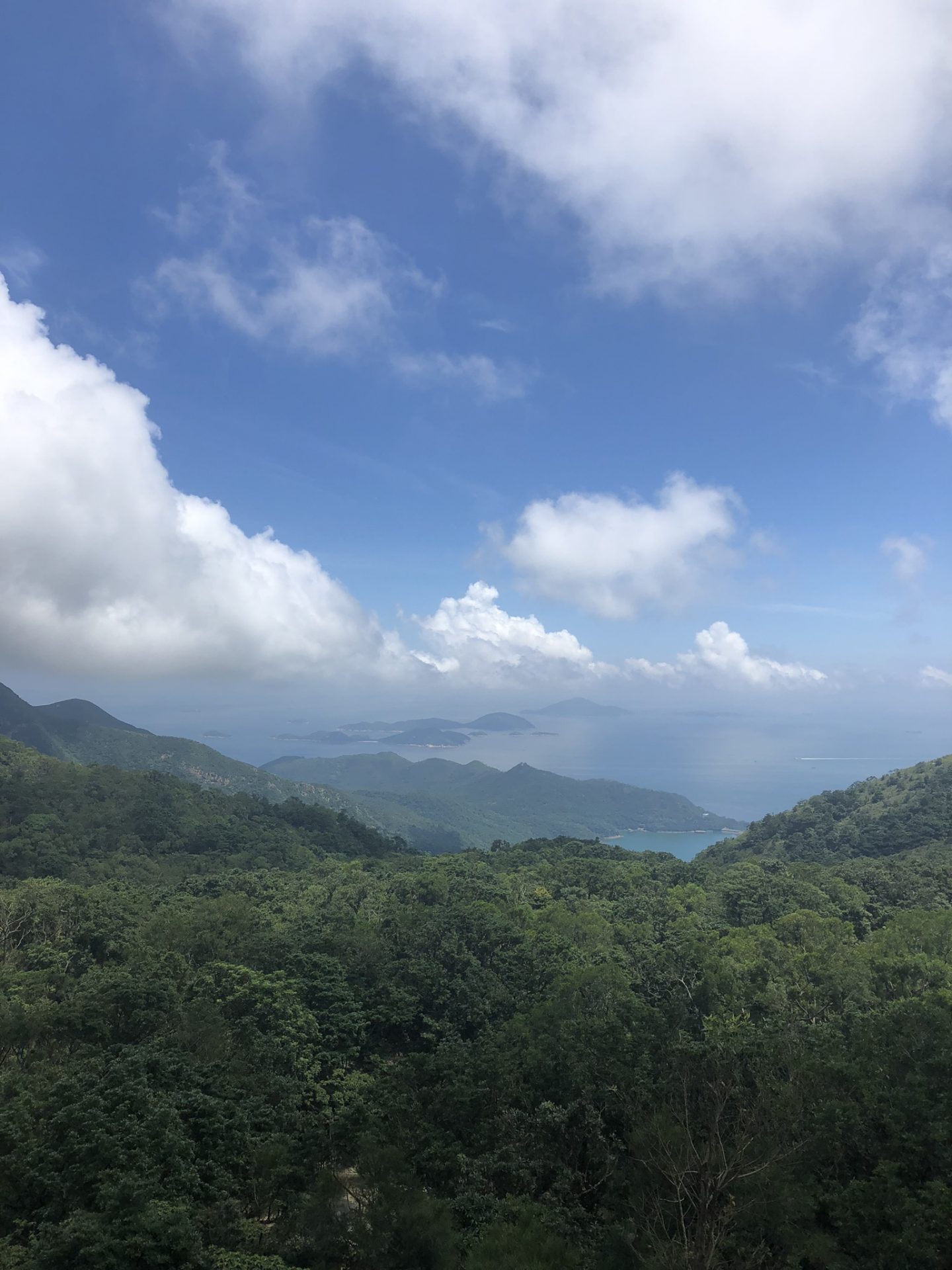 Views across Lantau Island from Tian Tan Buddha