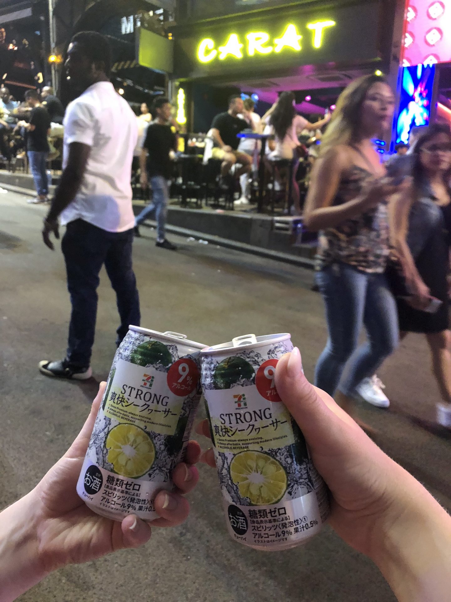 711 drinks in Lan Kwai Fong, Hong Kong