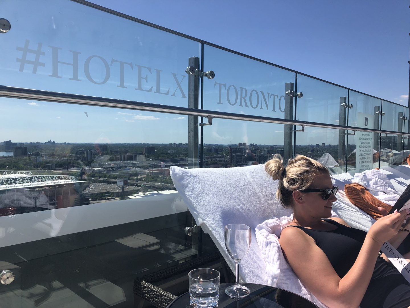 Summer in Toronto: sunbathing at Hotel X