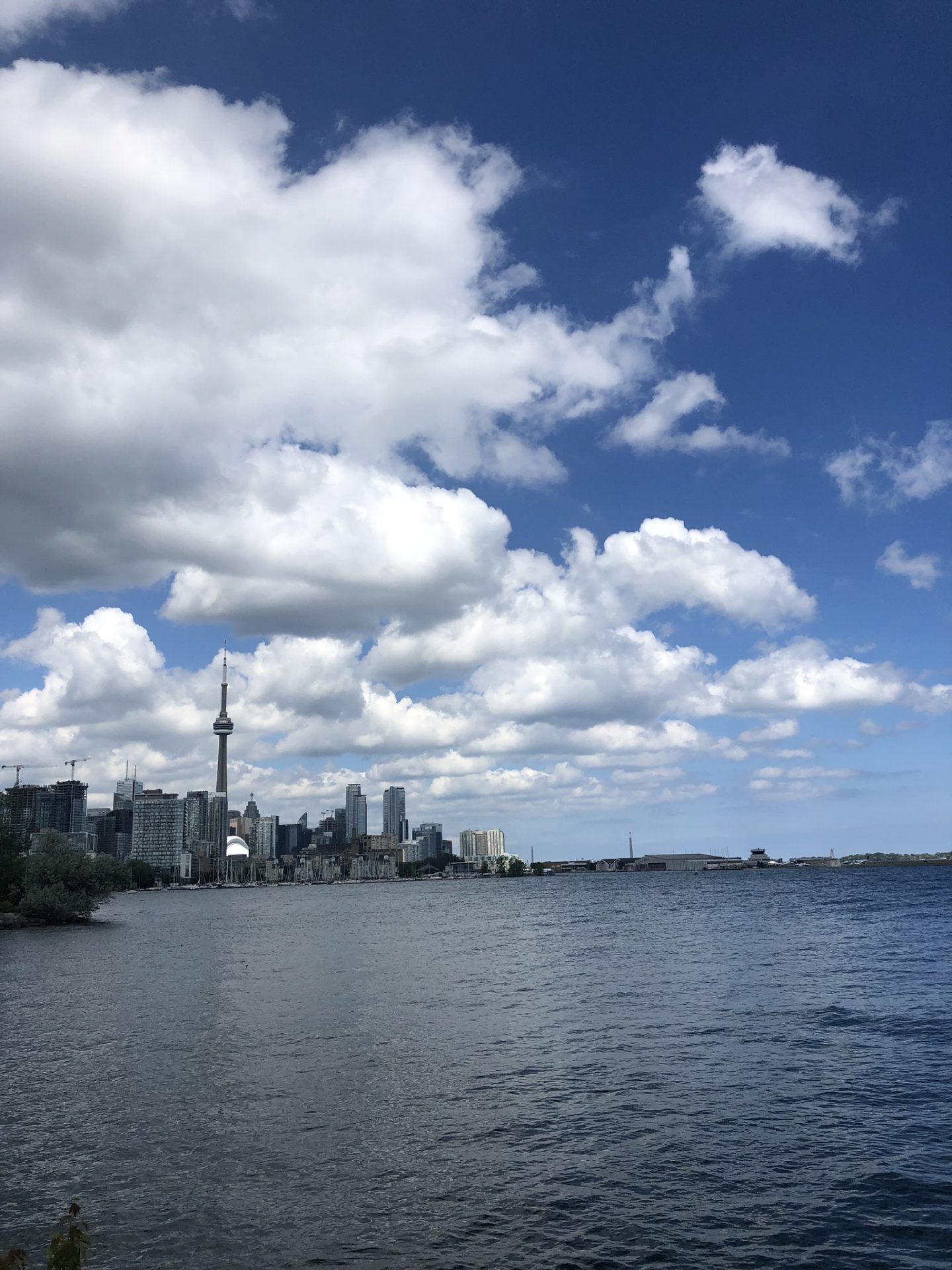 Toronto skyline over Lake Ontario