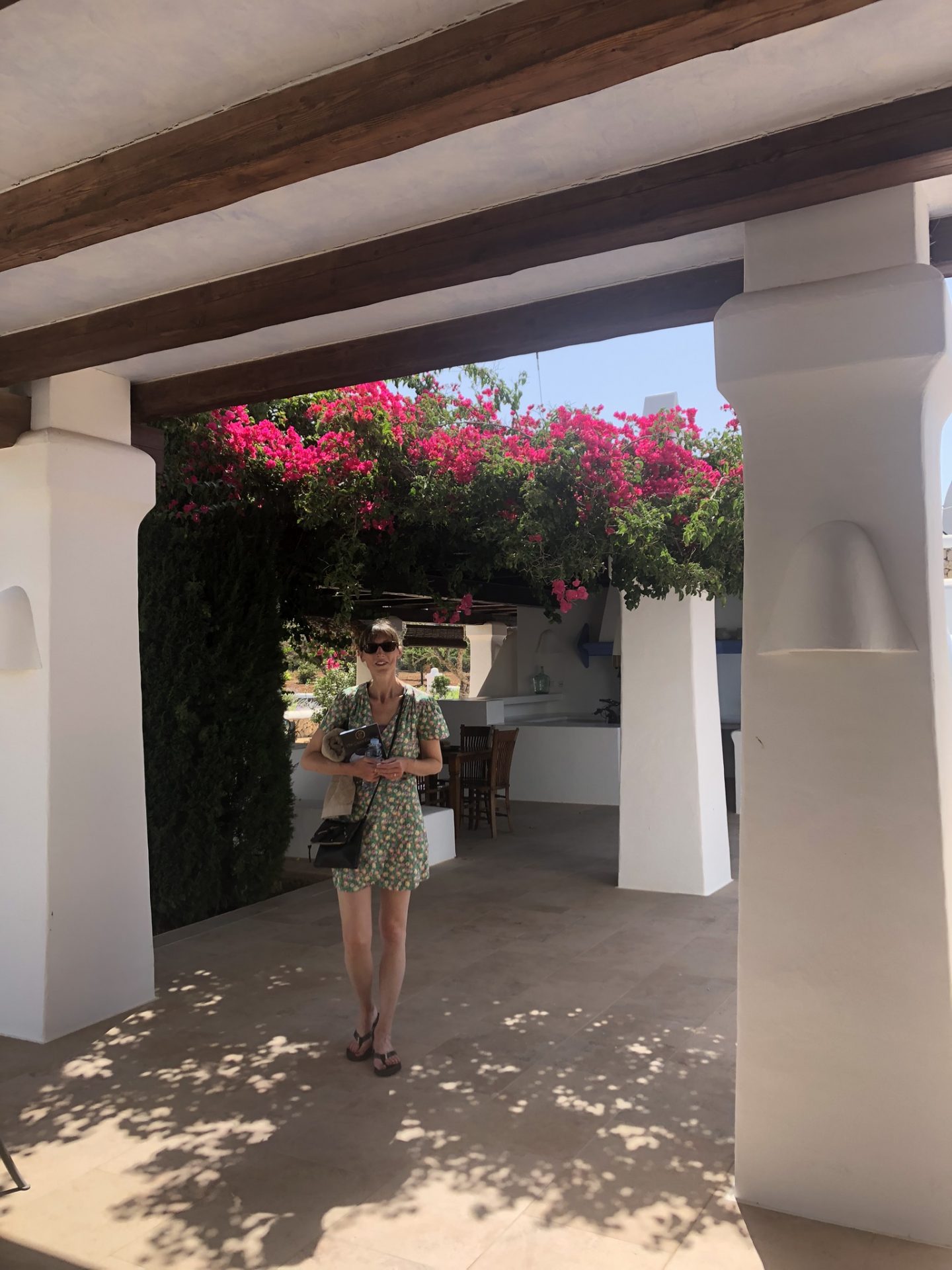 Mum in the Ibiza gardens