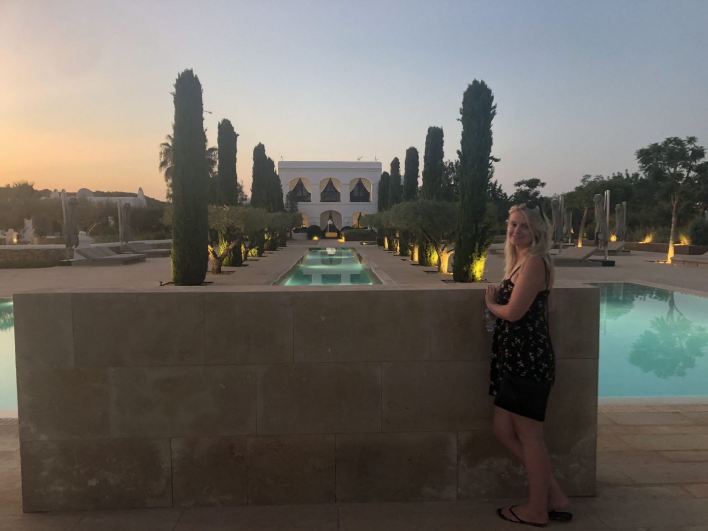 Laura at the Ca Na Xica pool, Ibiza