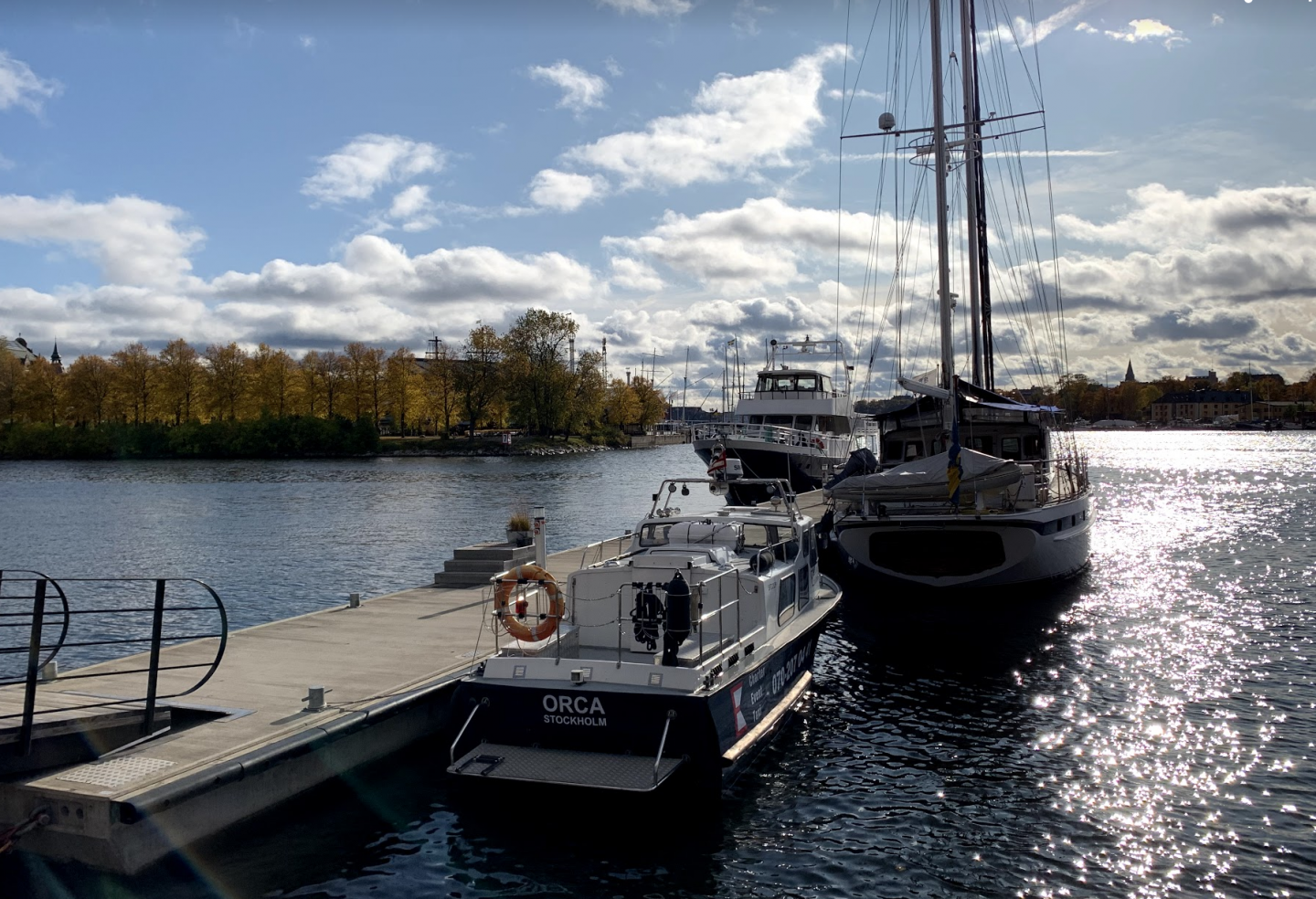 Boats on Stockholm's Strandvägen