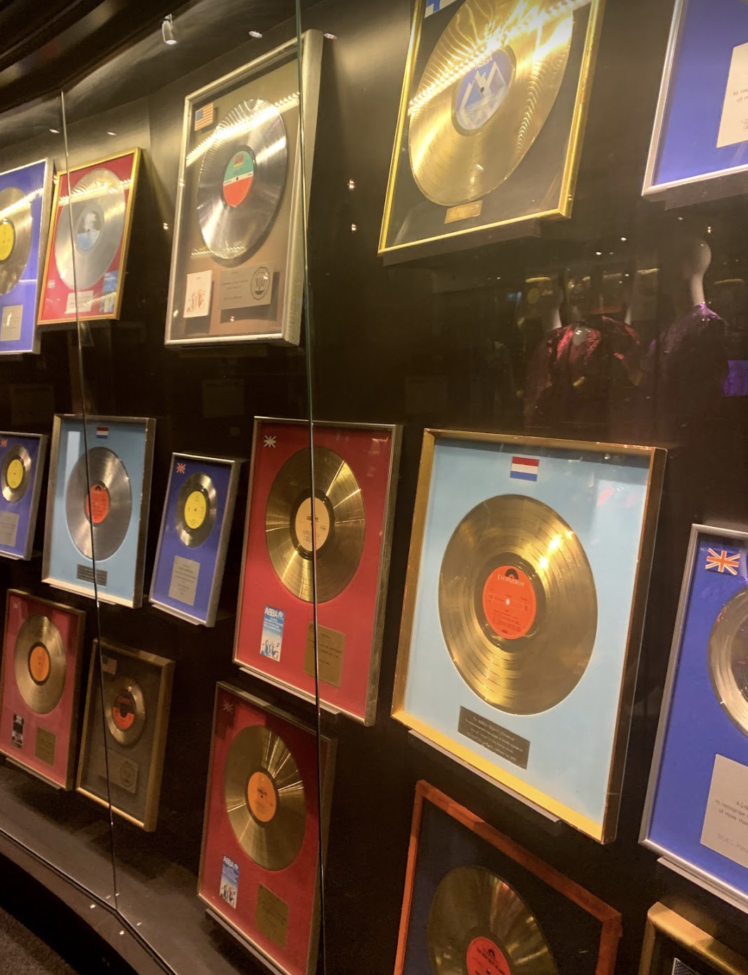 Records at the Abba Museum in Sweden