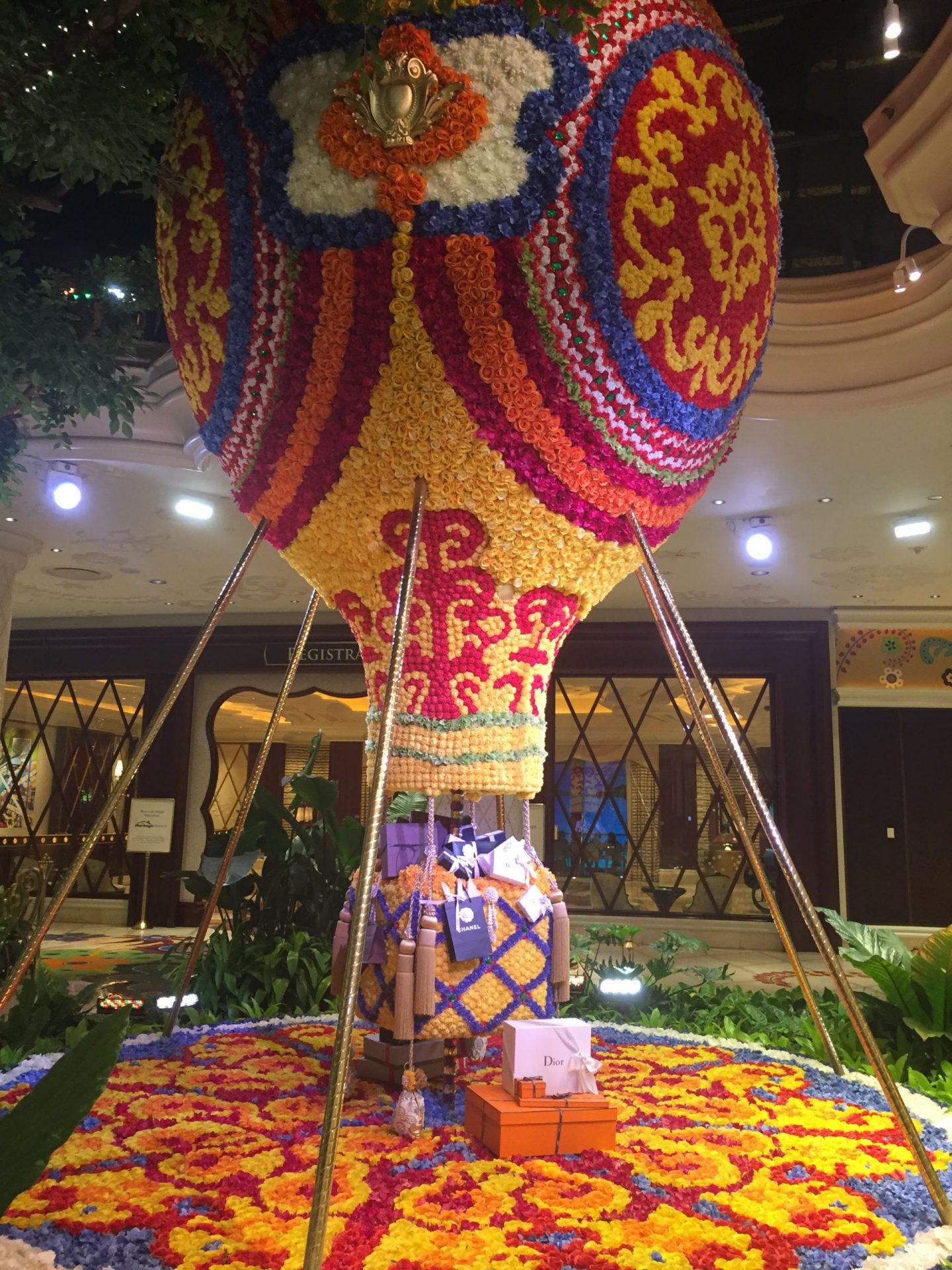 Floral hot air balloon at the Wynn, Las Vegas
