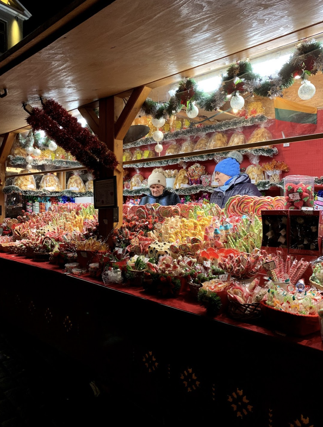 Tallinn Christmas market stalls
