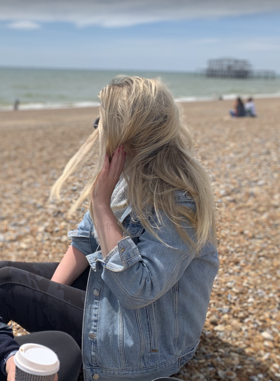Laura on Brighton Beach in 2020